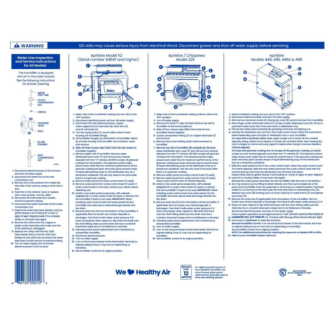 image:imageAprilAire 12 Water Panel Humidifier Filter Replacement for AprilAire WholeHouse Humidifier Models 112 224 225 440 445 445A 448 Pack of 12