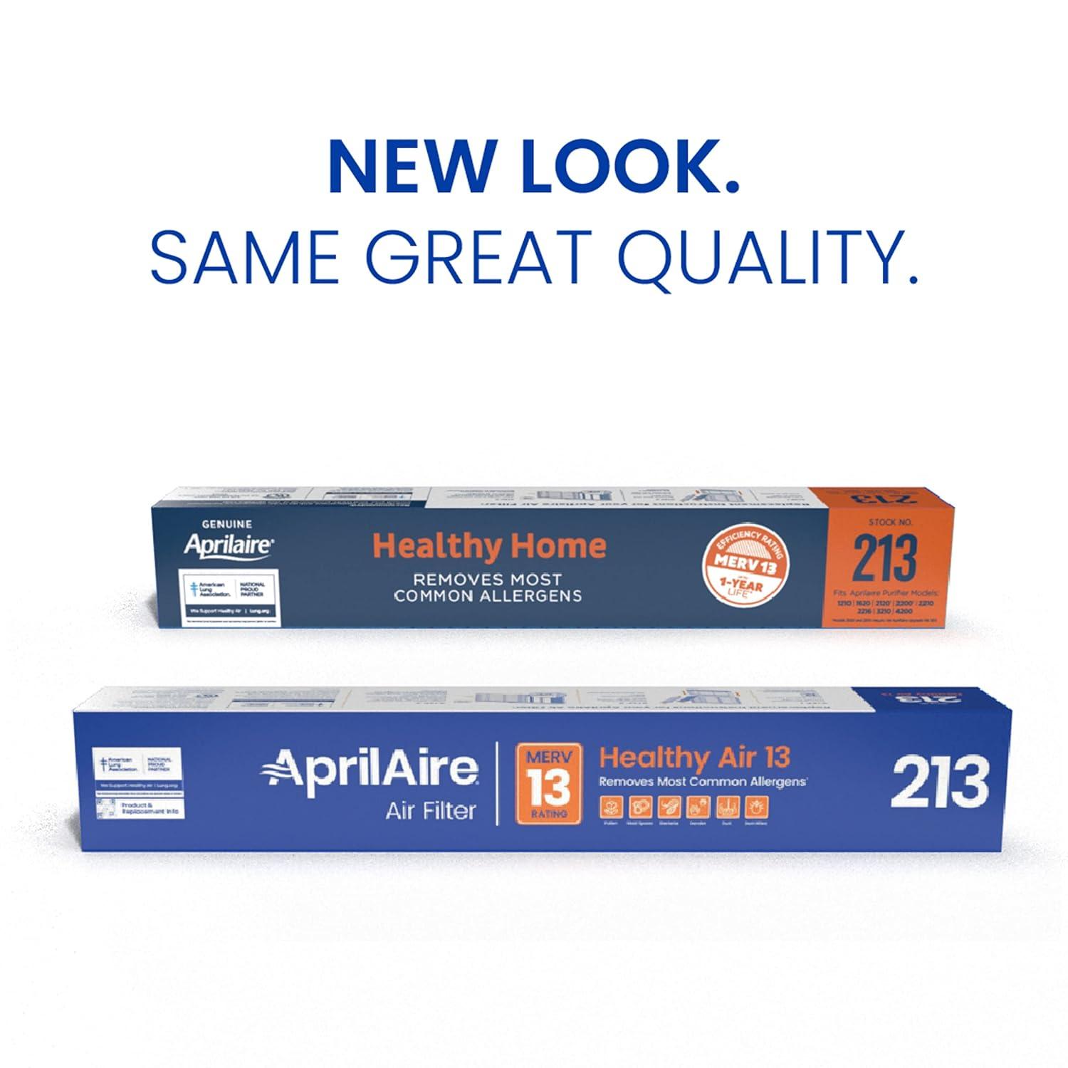 image:imageAprilAire 213 Replacement Filter for AprilAire Whole House Air Purifiers MERV 13 Healthy Home Allergy 20x25x4 Air Filter Pack of 41