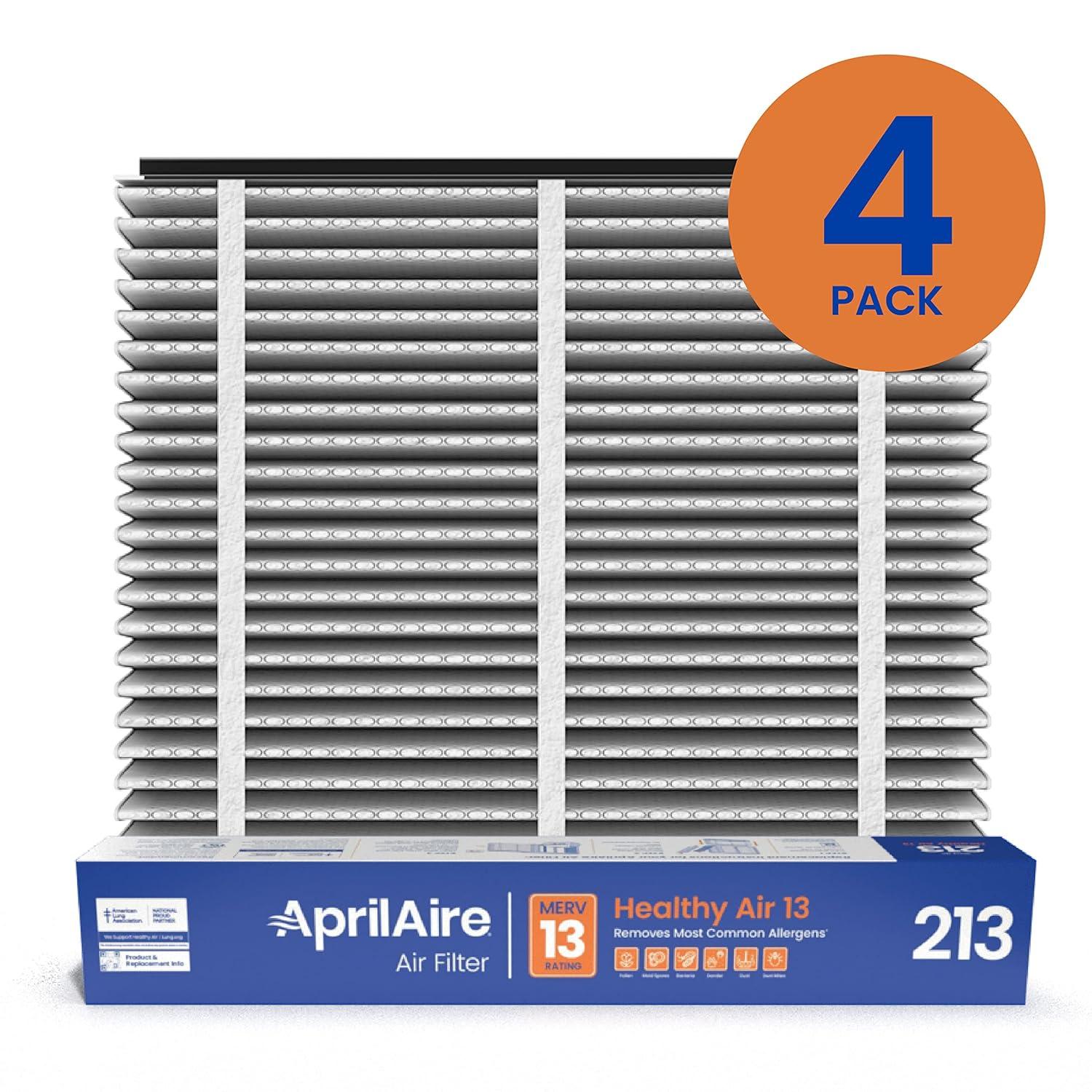 image:imageAprilAire 213 Replacement Filter for AprilAire Whole House Air Purifiers MERV 13 Healthy Home Allergy 20x25x4 Air Filter Pack of 44