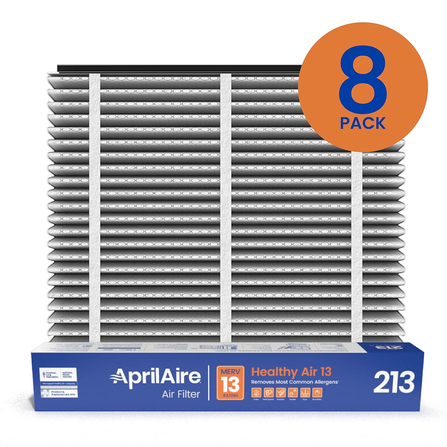 image:imageAprilAire 213 Replacement Filter for AprilAire Whole House Air Purifiers MERV 13 Healthy Home Allergy 20x25x4 Air Filter Pack of 48