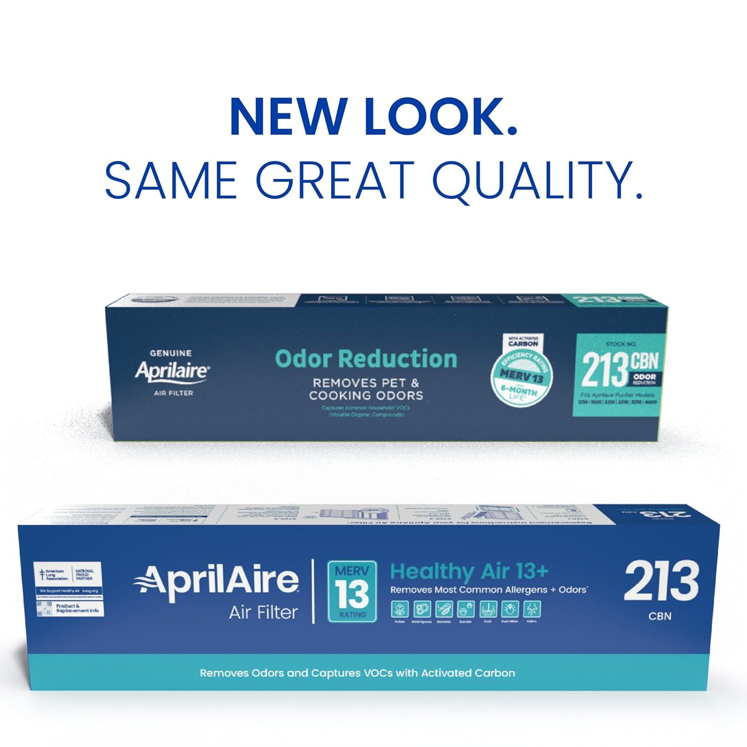 image:imageAprilAire 213CBN Replacement Filter for AprilAire Whole House Air Purifiers MERV 13 with Carbon Healthy Home Allergy Odor Reduction 20x25x4 Air Filter Pack of 21