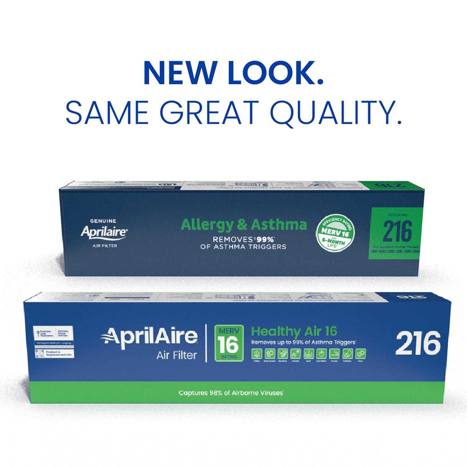 image:imageAprilAire 216 Replacement Filter for AprilAire Whole House Air Purifiers MERV 16 Allergy Asthma amp Virus 20x25x4 Air Filter Pack of 12