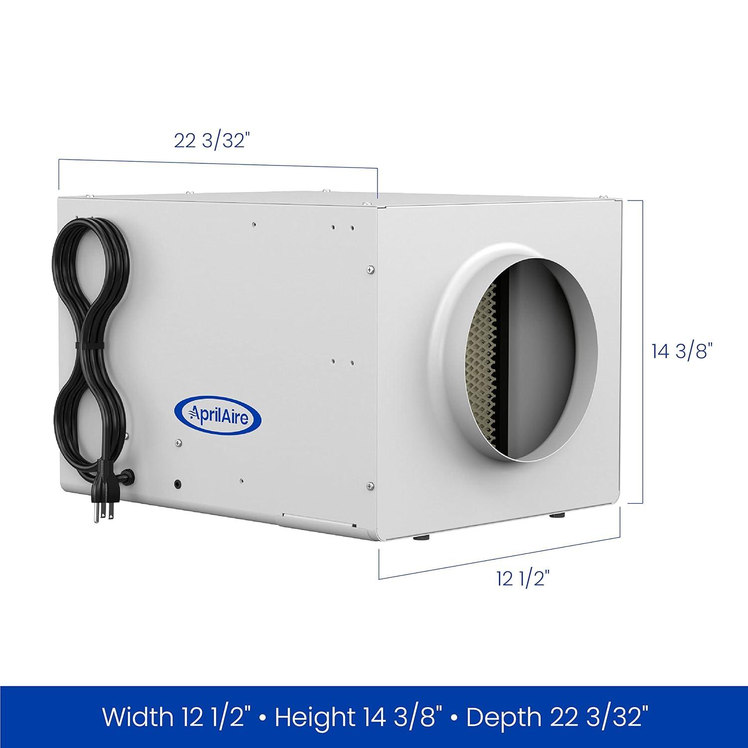image:imageAprilAire 300 SelfContained Fan Powered WholeHouse Humidifier for Homes with Ducted Forced Air Furnace Systems Boilers MiniSplits Radiant Heat and Other Ductless Systems up to 3900 Sq Ft
