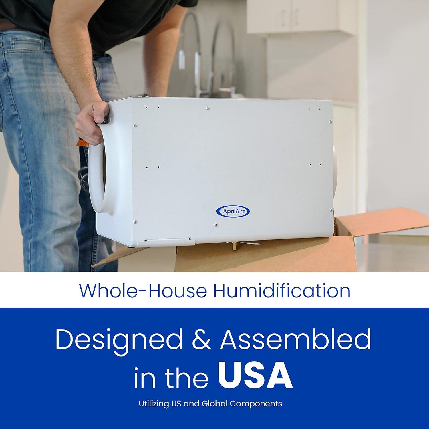 image:imageAprilAire 300 SelfContained Fan Powered WholeHouse Humidifier for Homes with Ducted Forced Air Furnace Systems Boilers MiniSplits Radiant Heat and Other Ductless Systems up to 3900 Sq Ft