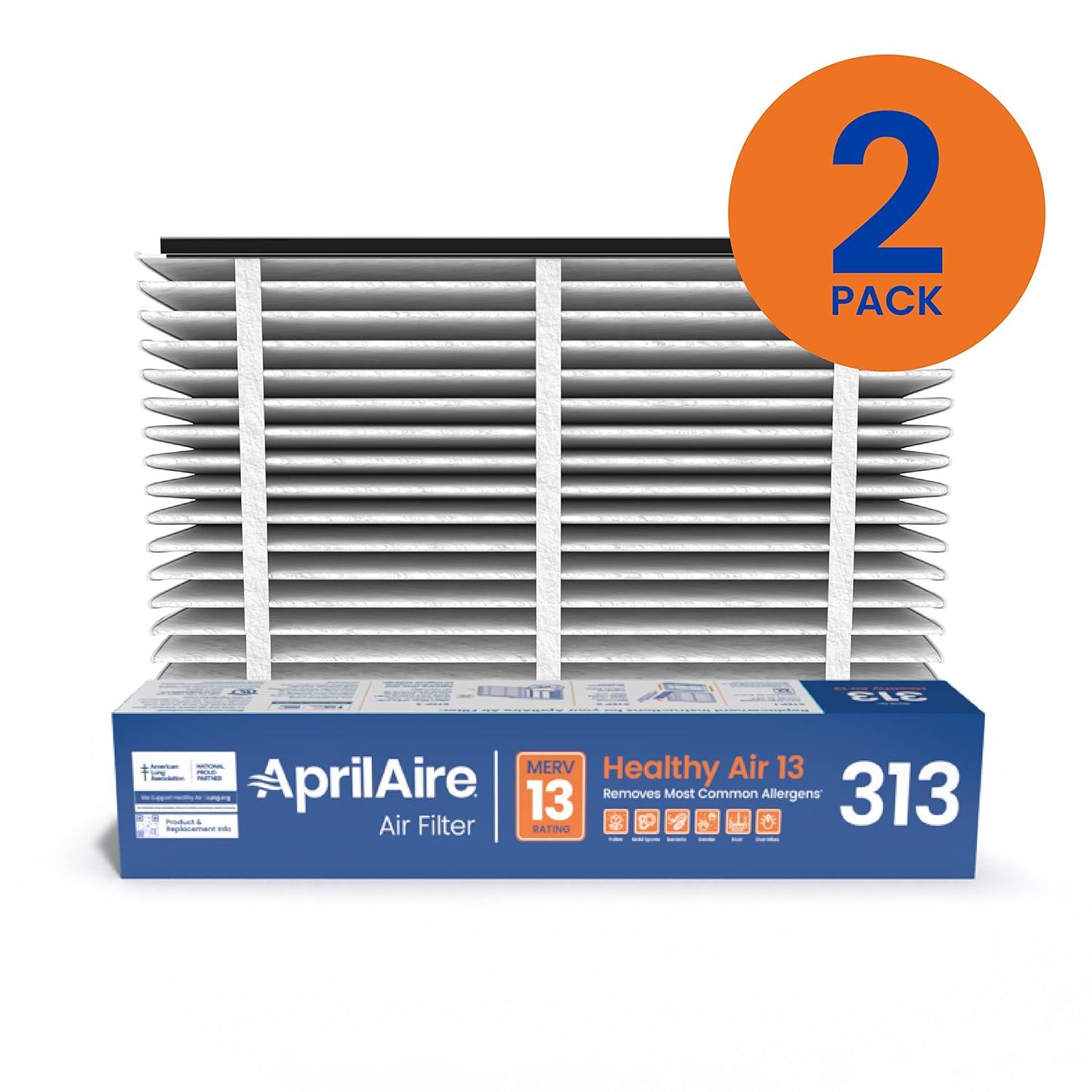 image:imageAprilAire 313 Replacement Filter for AprilAire Whole House Air Purifiers MERV 13 Healthy Home Allergy 20x20x4 Air Filter Pack of 22