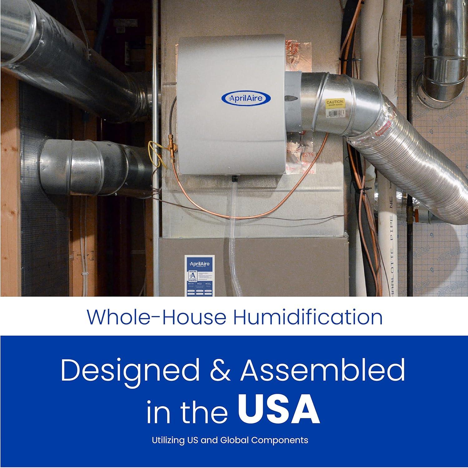 image:imageAprilAire 400 17gal WholeHouse Evaporative Humidifier with Automatic Digital Control for up to 5000 sq ft AprilAire Model 5844 Humidifier Installation KitHumidifier