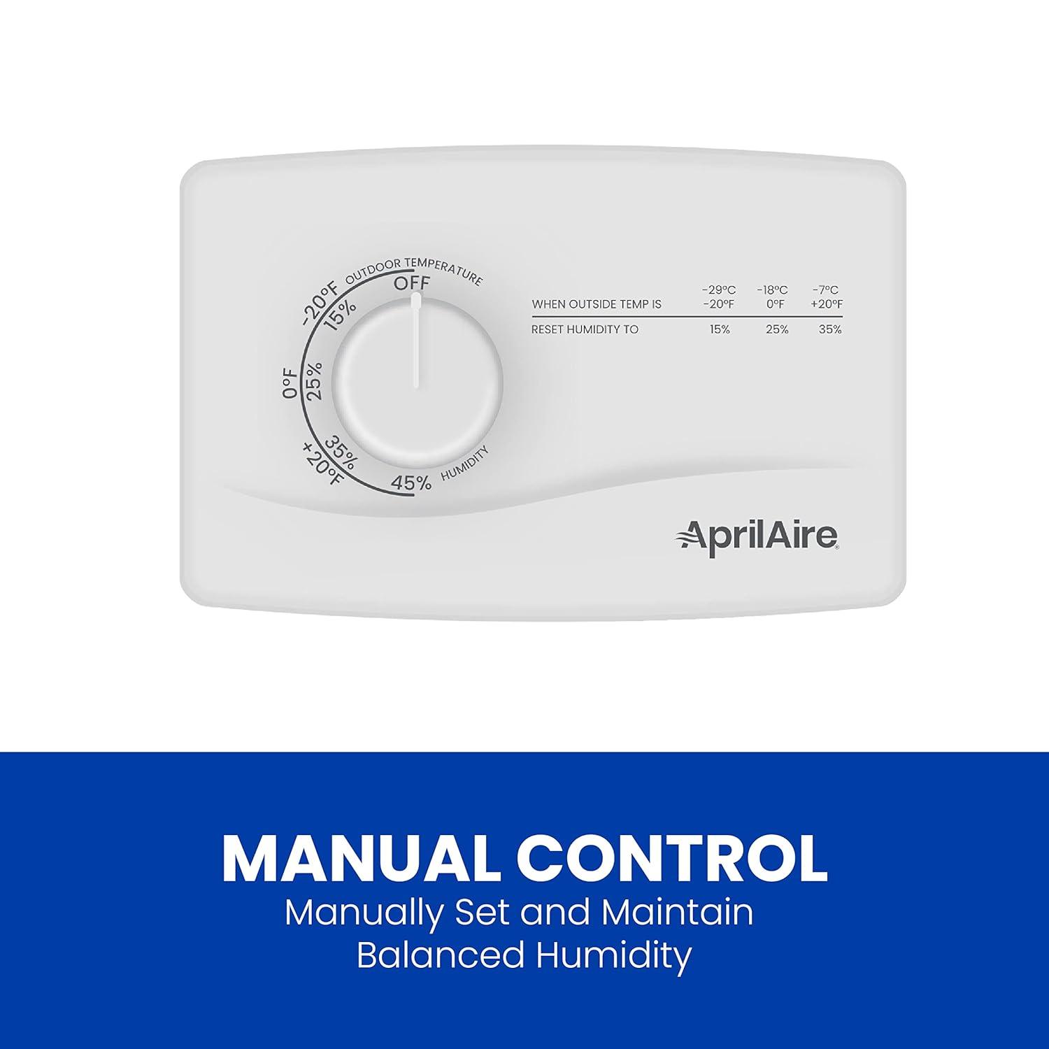 image:imageAprilAire 400M 17gal WholeHouse Evaporative Humidifier with Manual Control for up to 5000 sq ft AprilAire Model 5843 Humidifier Installation KitHumidifier Install Kit