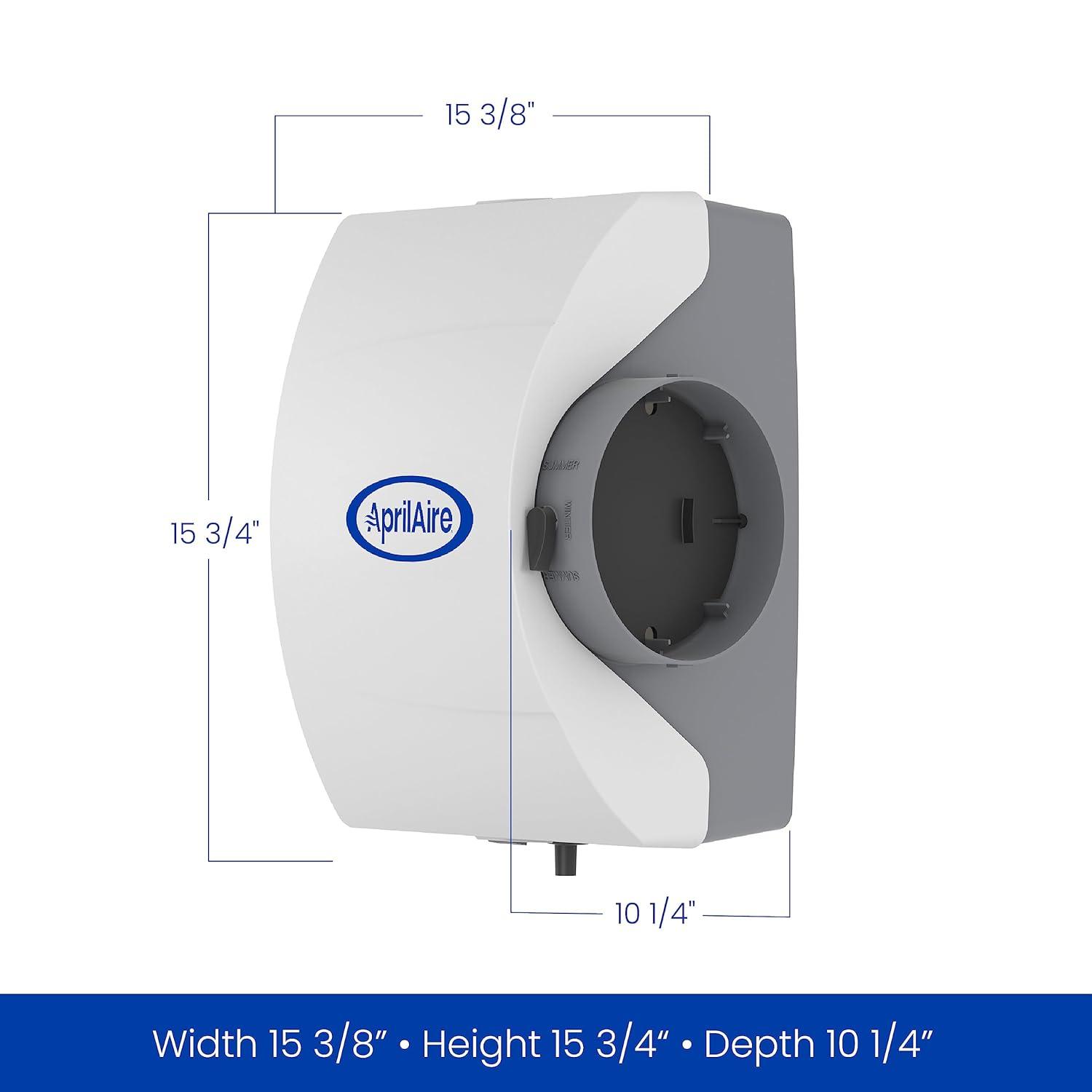 image:imageAprilAire 400M 17gal WholeHouse Evaporative Humidifier with Manual Control for up to 5000 sq ft AprilAire Model 5843 Humidifier Installation KitHumidifier
