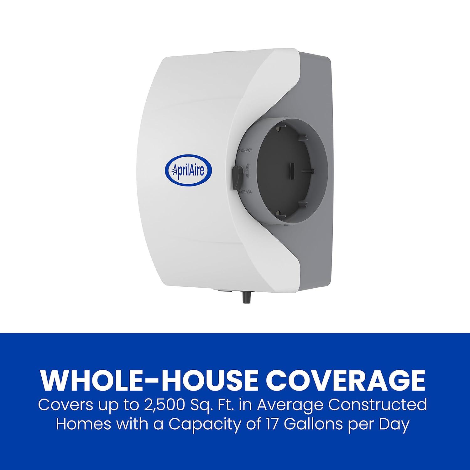 image:imageAprilAire 400M 17gal WholeHouse Evaporative Humidifier with Manual Control for up to 5000 sq ft AprilAire Model 5843 Humidifier Installation KitHumidifier Install Kit