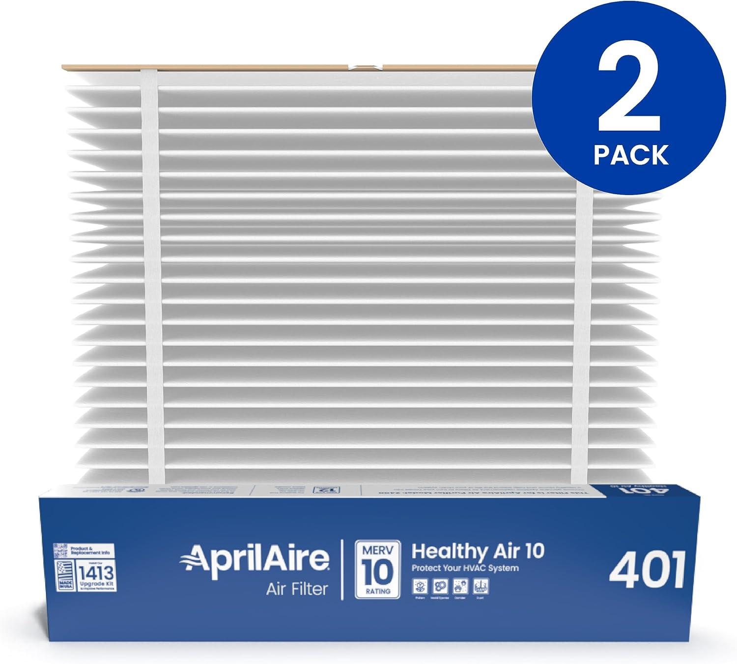 image:imageAprilAire 401 Replacement Furnace Filter for AprilAire 2400 SpaceGard 2400 WholeHouse Air Purifiers MERV 10 16x25x6 Air Filter Pack of 10Air Filter
