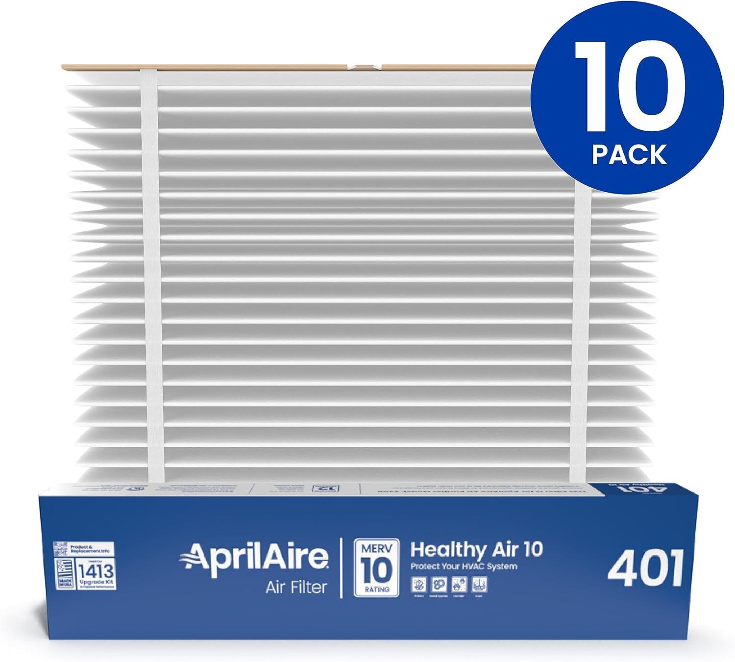 image:imageAprilAire 401 Replacement Furnace Filter for AprilAire 2400 SpaceGard 2400 WholeHouse Air Purifiers MERV 10 16x25x6 Air Filter Pack of 10Air Filter