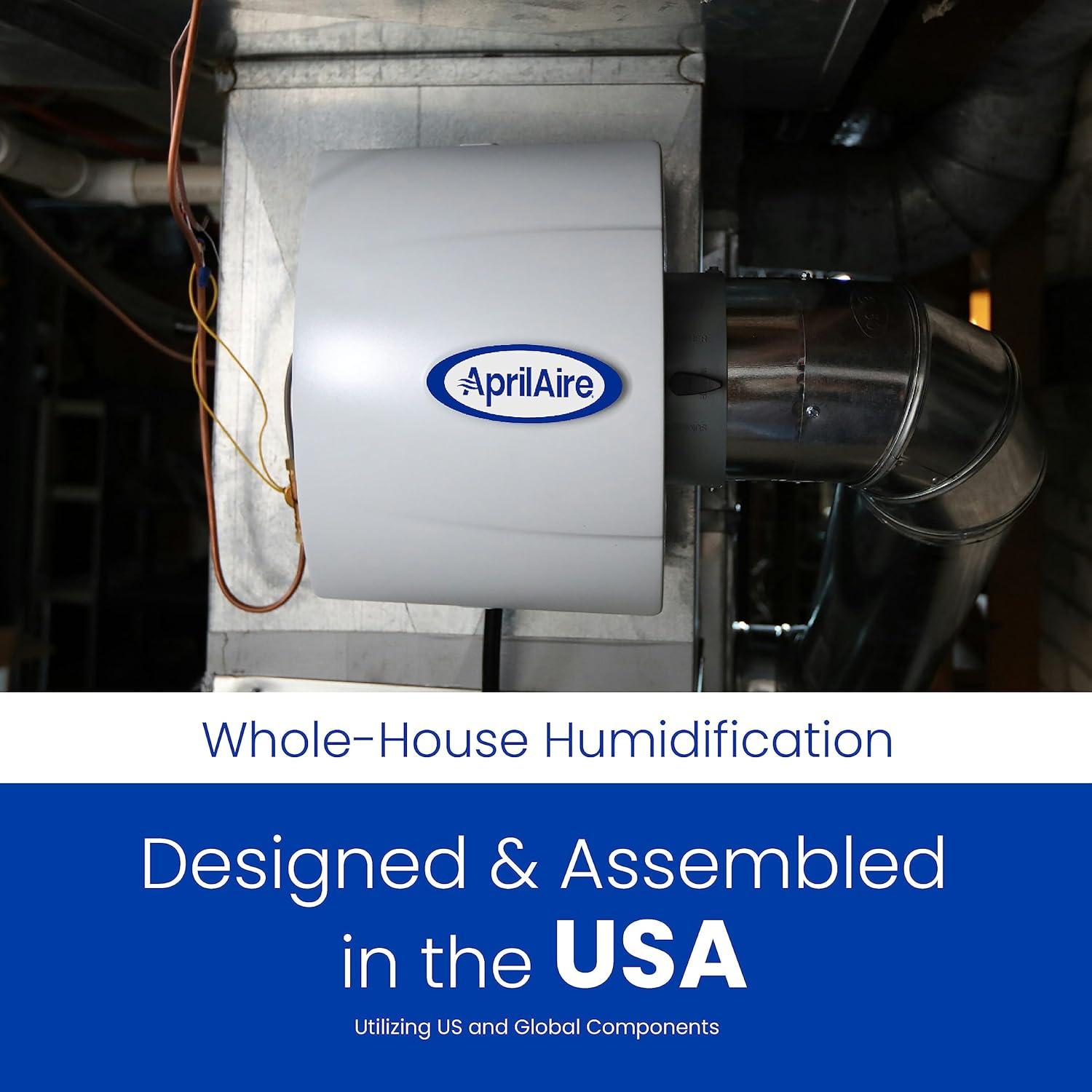 image:imageAprilAire 500 12gal WholeHouse Small Bypass Evaporative Humidifier with Automatic Digital Control for up to 3600 sq ft AprilAire Model 5844 Humidifier Installation KitHumidifier Install Kit