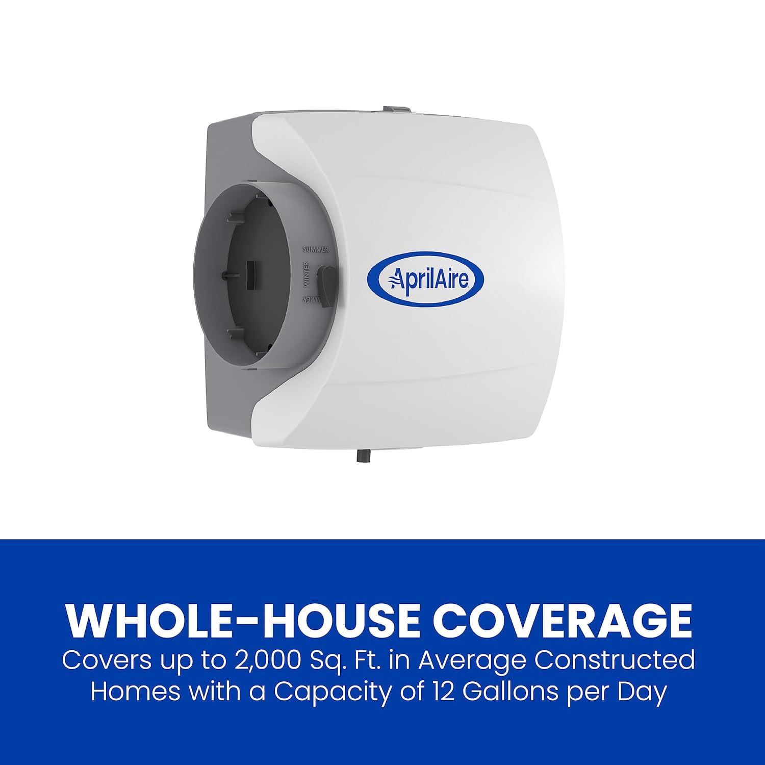 image:imageAprilAire 500 12gal WholeHouse Small Bypass Evaporative Humidifier with Automatic Digital Control for up to 3600 sq ft AprilAire Model 5844 Humidifier Installation KitHumidifier