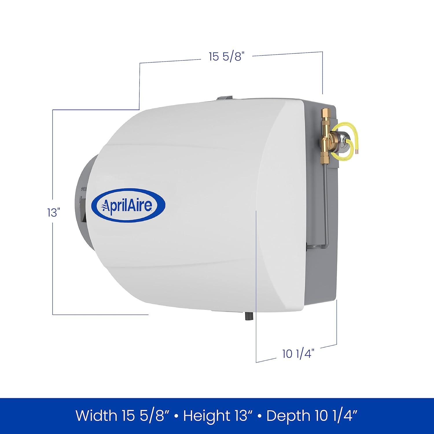 image:imageAprilAire 500 12gal WholeHouse Small Bypass Evaporative Humidifier with Automatic Digital Control for up to 3600 sq ft AprilAire Model 5844 Humidifier Installation KitHumidifier