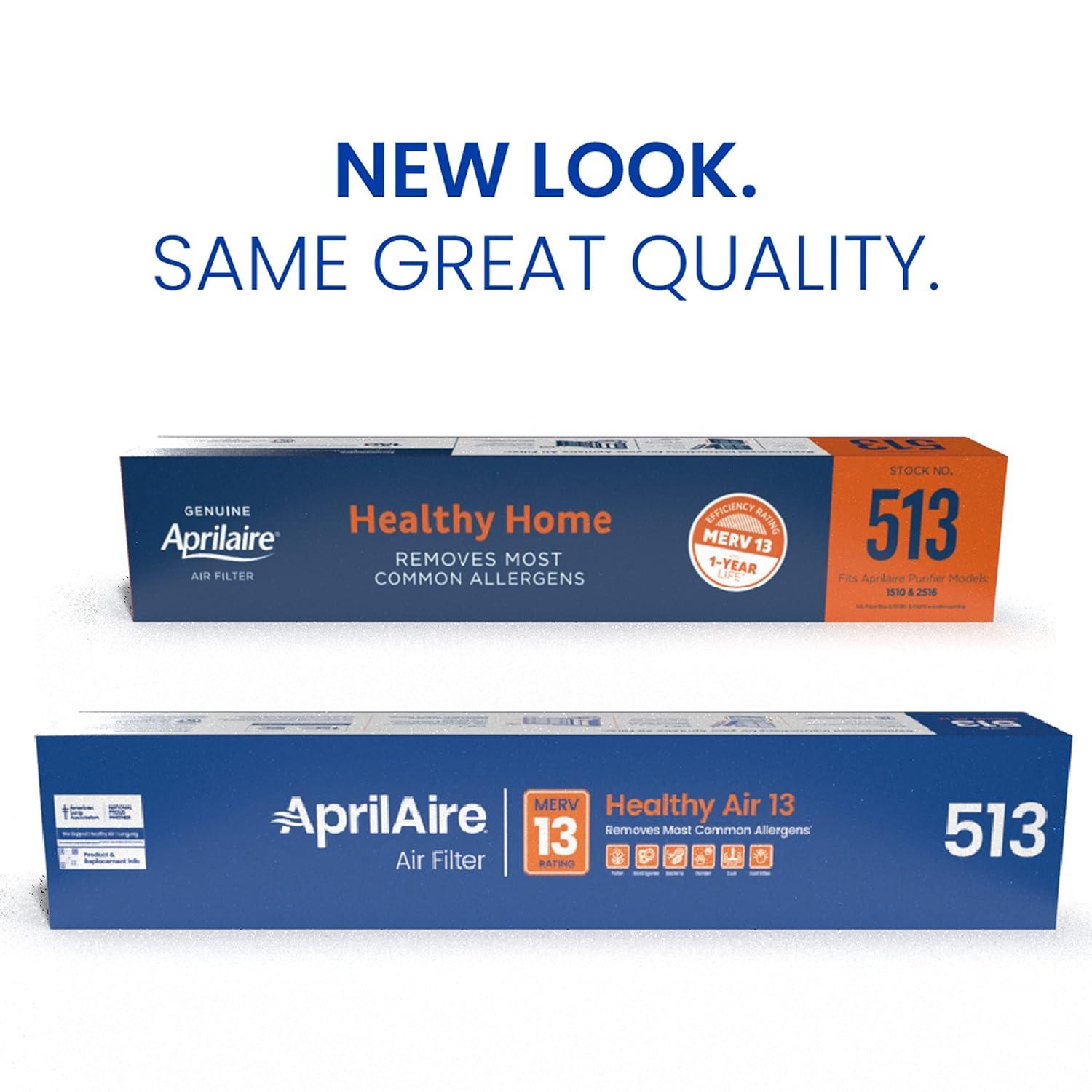 image:imageAprilAire 513 Replacement Filter for AprilAire Whole House Air Purifiers MERV 13 Healthy Home Allergy 31x28x4 Air Filter Pack of 22