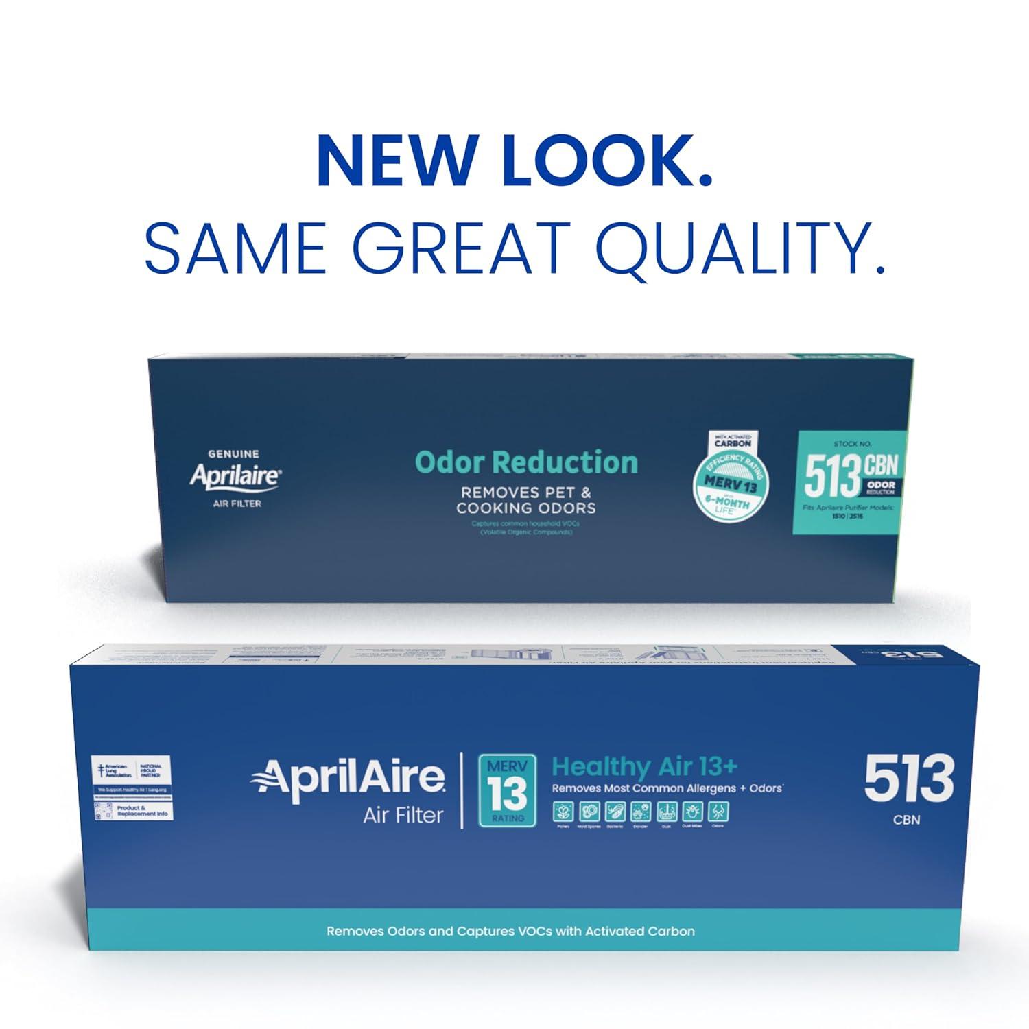 image:imageAprilAire 513CBN Replacement Filter for AprilAire Whole House Air Purifiers MERV 13 with Carbon Healthy Home Allergy Odor Reduction 31x28x4 Air Filter Pack of 21