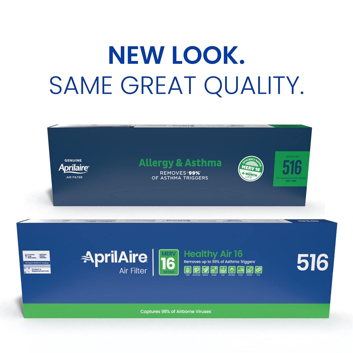 image:imageAprilAire 516 Replacement Filter for AprilAire Whole House Air Purifiers MERV 16 Allergy Asthma amp Virus 31x28x4 Air Filter Pack of 21