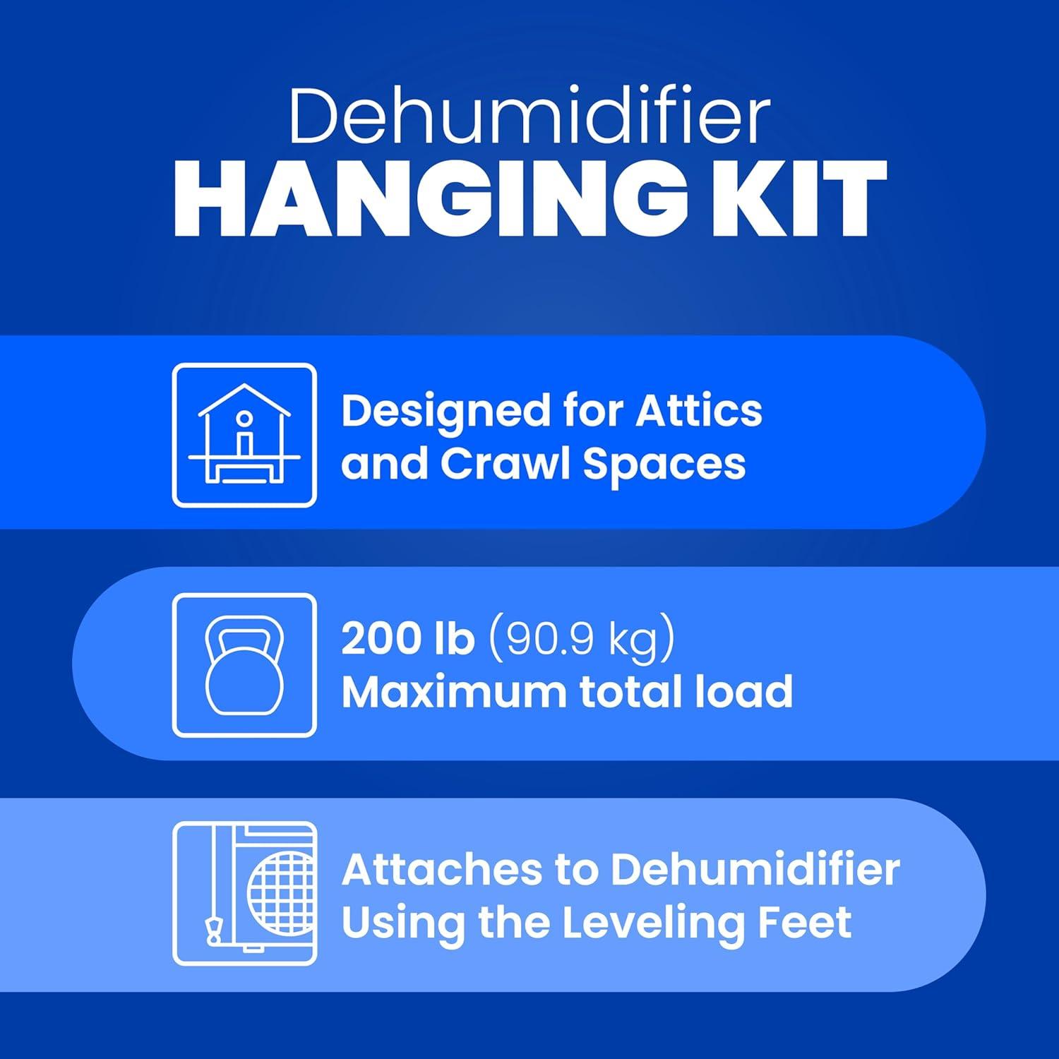 image:imageAprilAire 5822 Dehumidifier Hanging Kit for AprilAire Crawl Space Basement WholeHouse Dehumidifier Models E070 E080 E100 E130 1820 1830 1850 1852 1870 1872