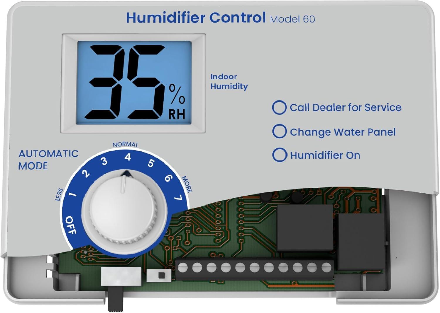 image:imageAprilAire 60 Automatic Digital WholeHouse Humidifier Control Humidistat with Outdoor Temperature Sensor for AprilAire WholeHouse Humidifiers Low Voltage 24VAC6L x 175W x 41875H inches