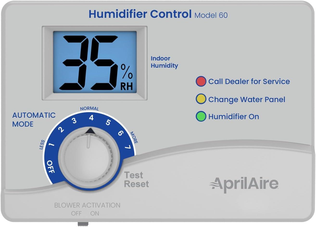 image:imageAprilAire 60 Automatic Digital WholeHouse Humidifier Control Humidistat with Outdoor Temperature Sensor for AprilAire WholeHouse Humidifiers Low Voltage 24VAC6L x 175W x 41875H inches