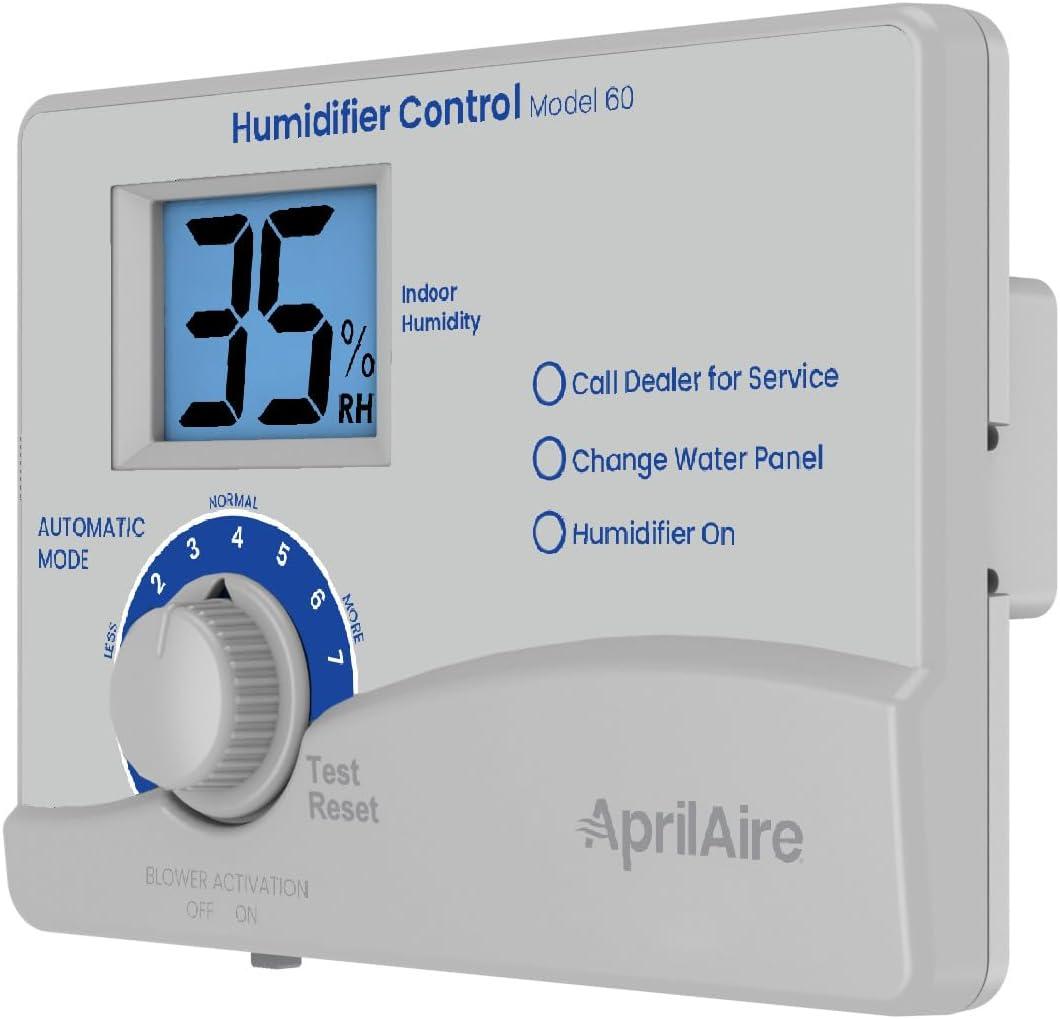 image:imageAprilAire 60 Automatic Digital WholeHouse Humidifier Control Humidistat with Outdoor Temperature Sensor for AprilAire WholeHouse Humidifiers Low Voltage 24VAC6L x 175W x 41875H inches