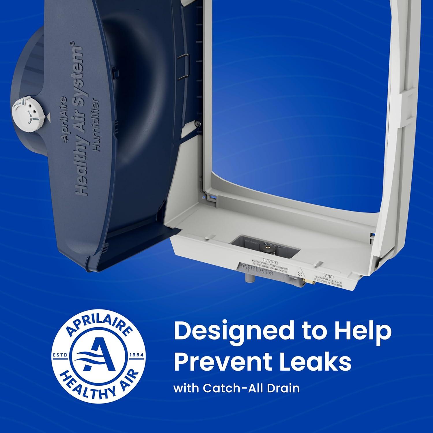 image:imageAprilAire 600M WholeHouse Humidifier Manual High Output Furnace Humidifier Large Capacity WholeHouse Humidifier for Homes up to 5000 Sq Ft WhiteHumidifier wHydroCore Install Kit