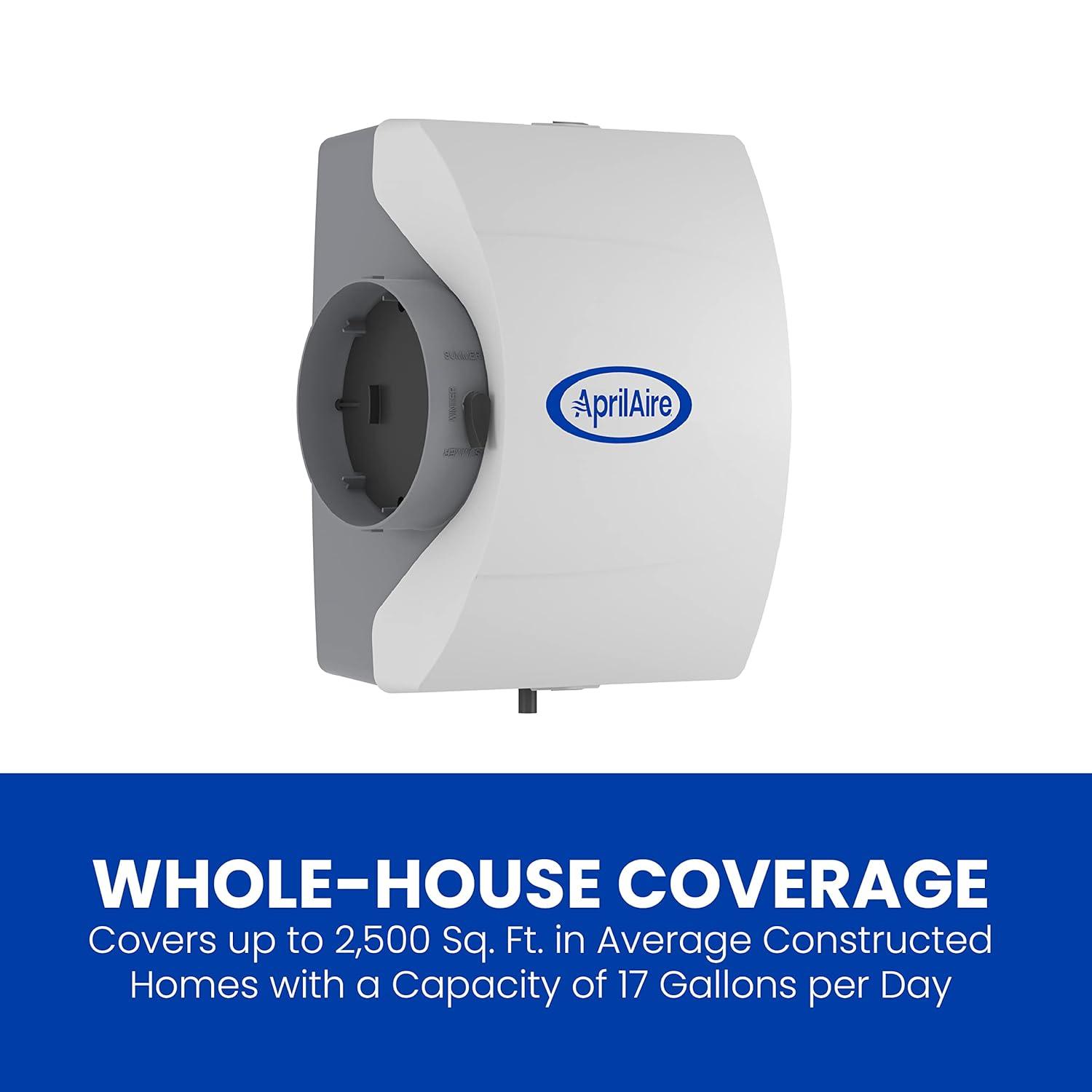 image:imageAprilAire 600M WholeHouse Humidifier Manual High Output Furnace Humidifier Large Capacity WholeHouse Humidifier for Homes up to 5000 Sq Ft WhiteHumidifier