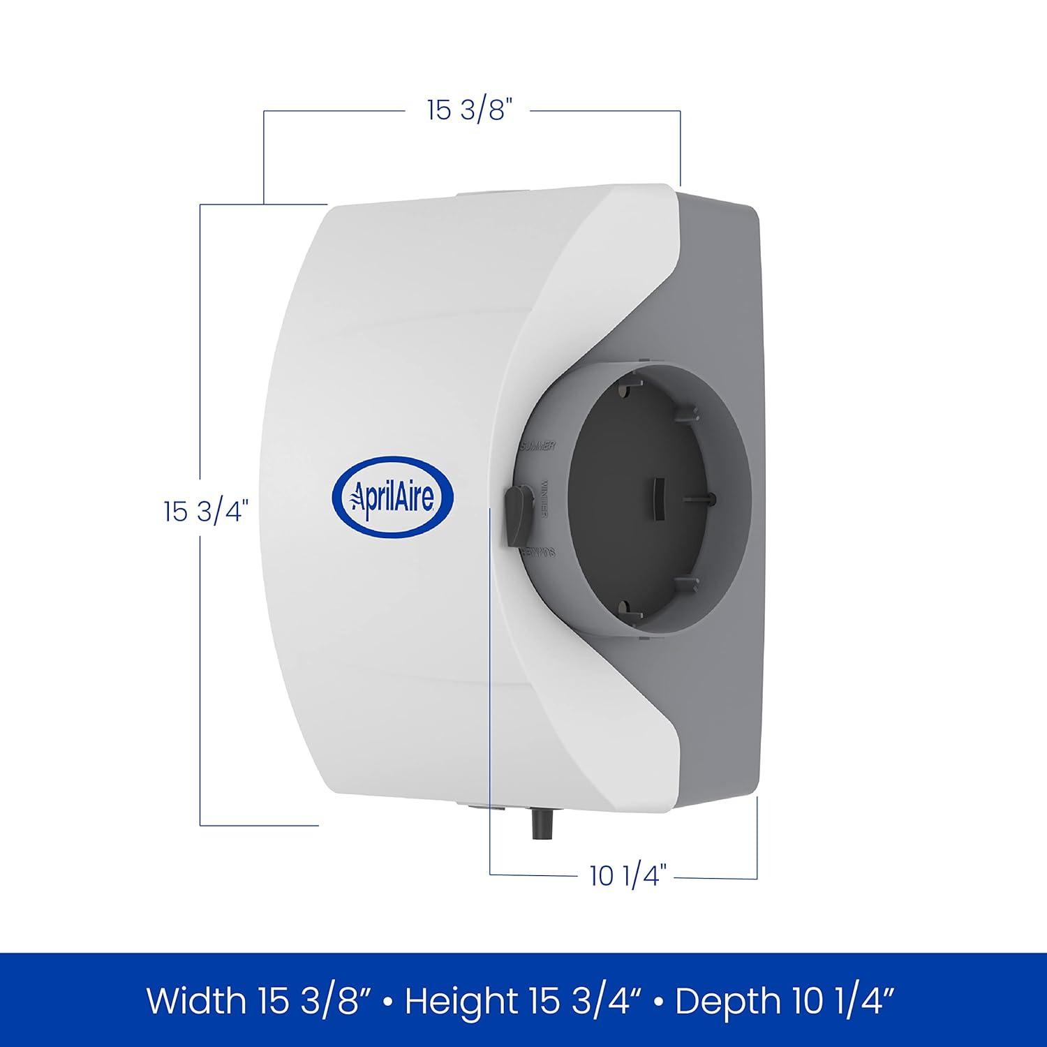 image:imageAprilAire 600M WholeHouse Humidifier Manual High Output Furnace Humidifier Large Capacity WholeHouse Humidifier for Homes up to 5000 Sq Ft WhiteHumidifier