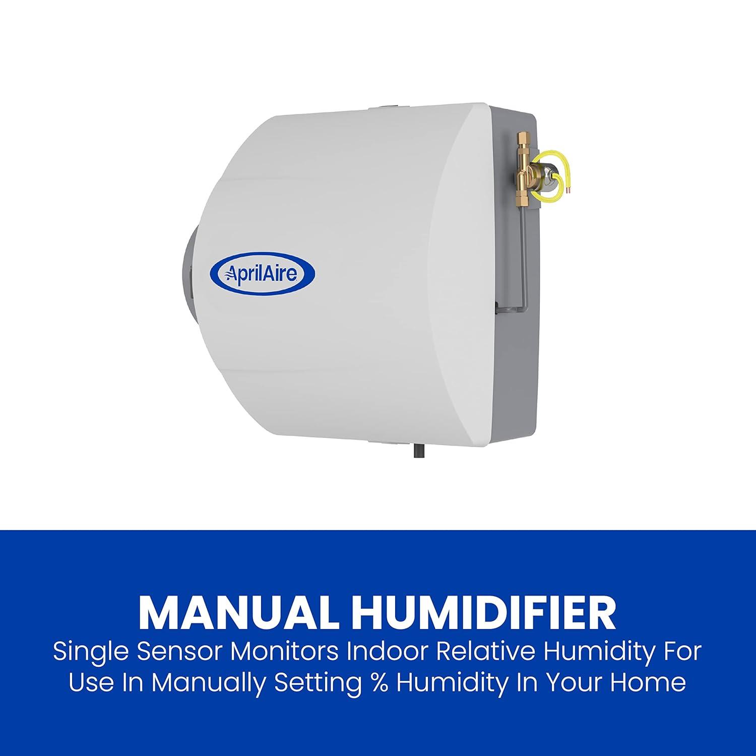 image:imageAprilAire 600M WholeHouse Humidifier Manual High Output Furnace Humidifier Large Capacity WholeHouse Humidifier for Homes up to 5000 Sq Ft WhiteHumidifier