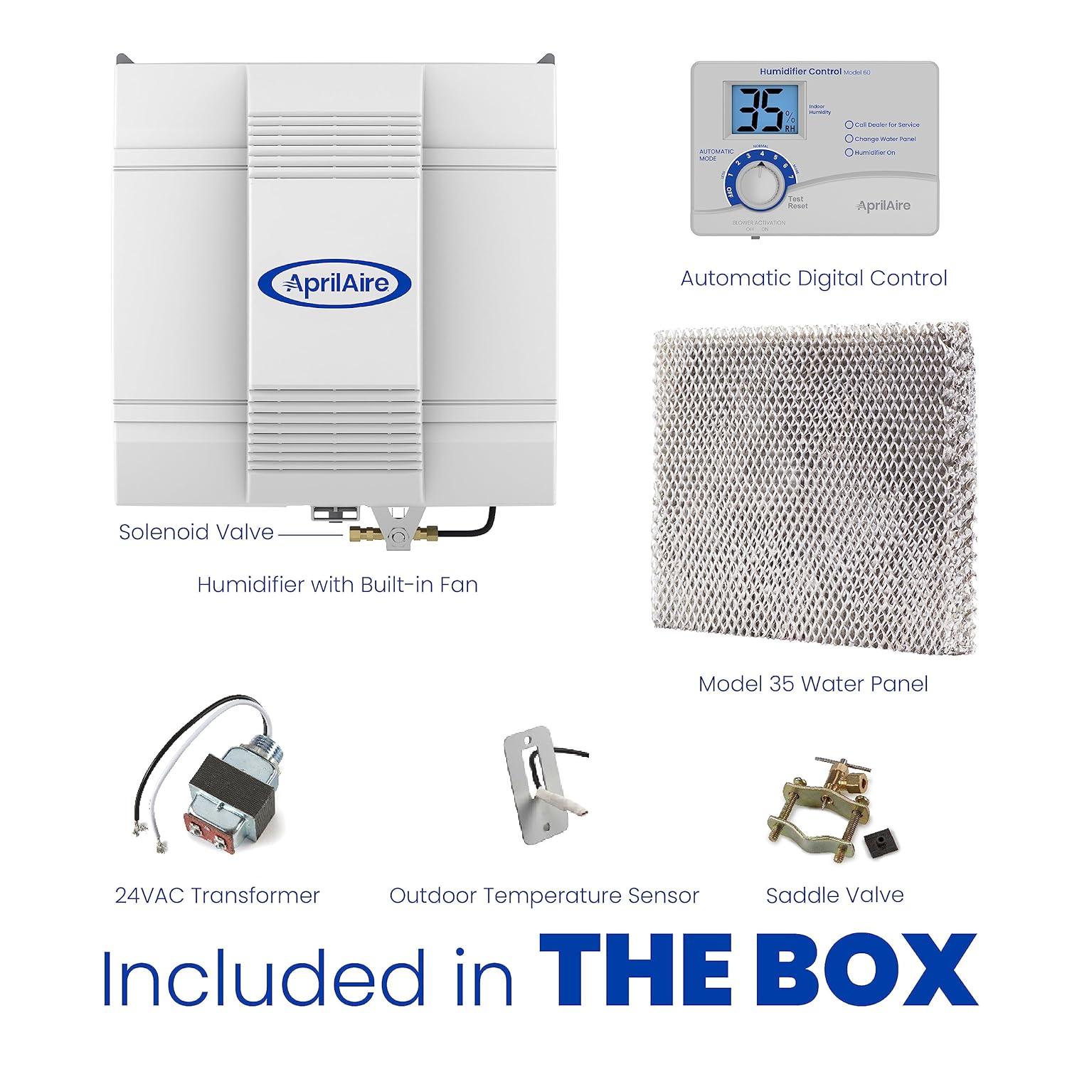 image:imageAprilAire 700 WholeHouse Humidifier Automatic Fan Powered Furnace Humidifier Large Capacity WholeHouse Humidifier for Homes up to 5300 Sq Ft WhiteHumidifier