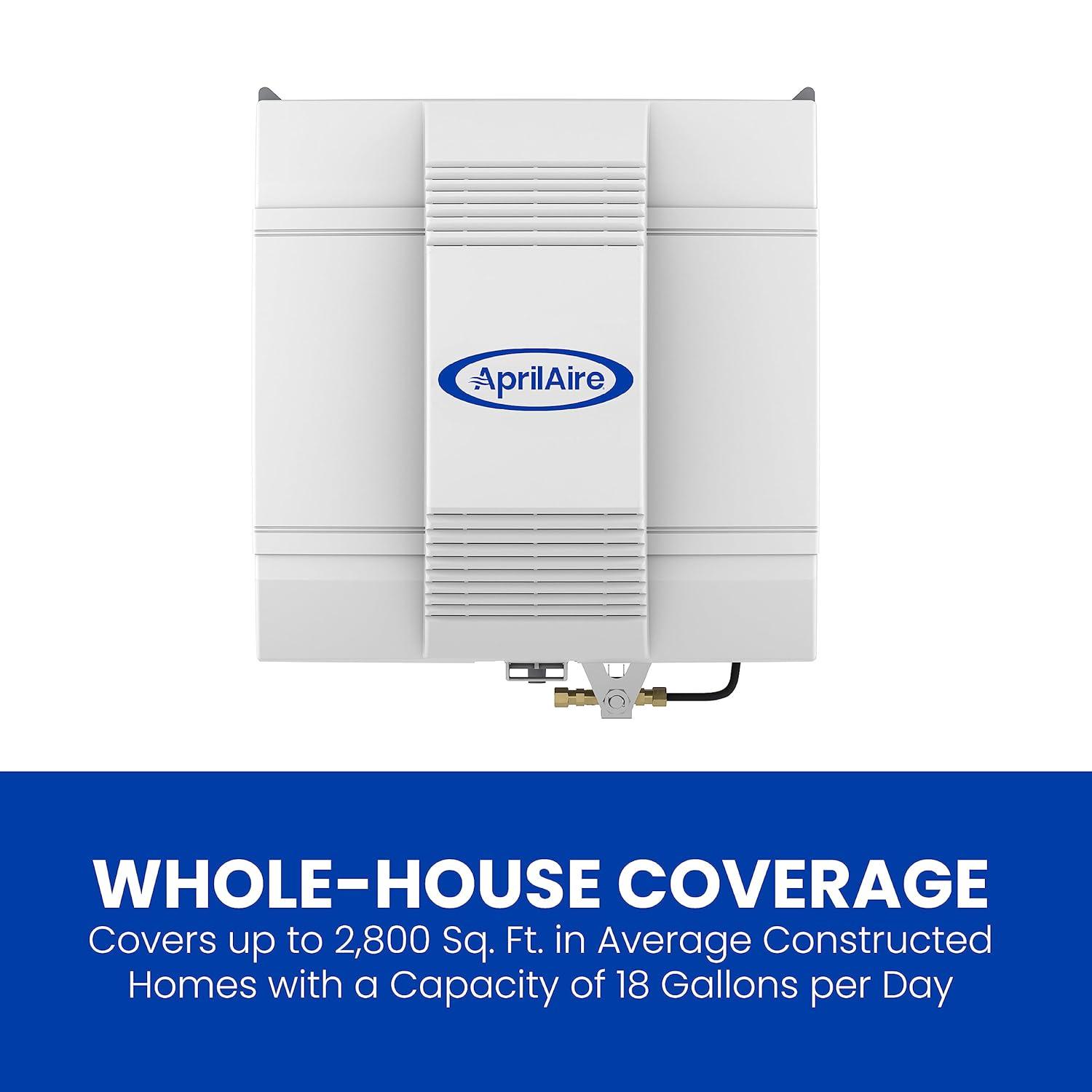 image:imageAprilAire 700 WholeHouse Humidifier Automatic Fan Powered Furnace Humidifier Large Capacity WholeHouse Humidifier for Homes up to 5300 Sq Ft WhiteHumidifier
