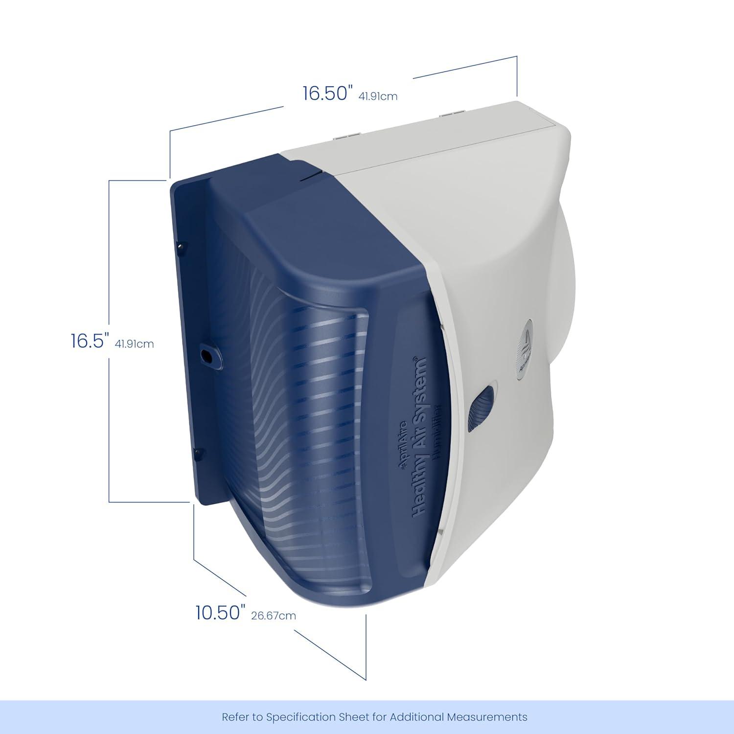 image:imageAprilAire 700M WholeHouse Fan Powered Humidifier Manual Control Large Capacity Up to 5300 Sq Ft 18GPD GrayHumidifier Install Kit w HydroCore