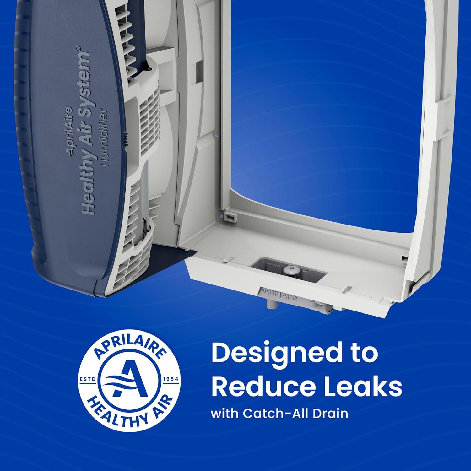 image:imageAprilAire 700M WholeHouse Fan Powered Humidifier Manual Control Large Capacity Up to 5300 Sq Ft 18GPD GrayHumidifier Install Kit w HydroCore