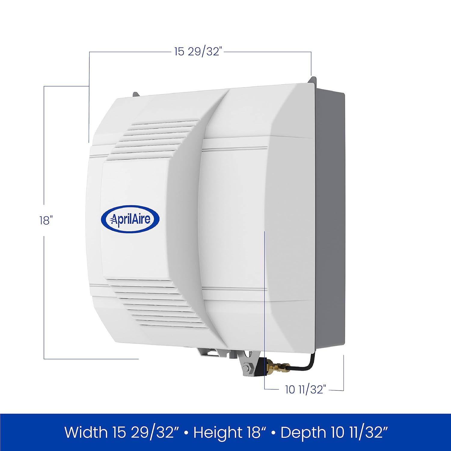 image:imageAprilAire 700M WholeHouse Fan Powered Humidifier Manual Control Large Capacity Up to 5300 Sq Ft 18GPD GrayHumidifier