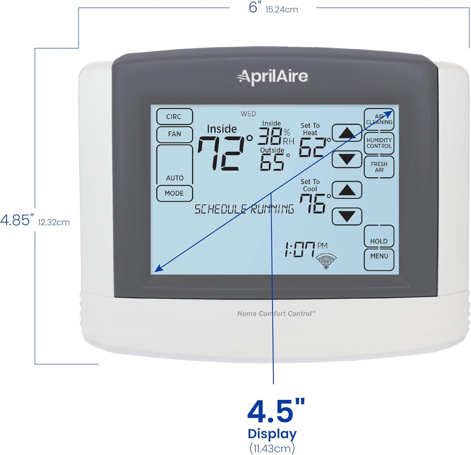 image:imageAprilAire 8910W WiFi Programmable Touchscreen Thermostat with IAQ Control Amazon Alexa and Google Assistant CompatibleWiFi MultiStage Univ wTot IAQ