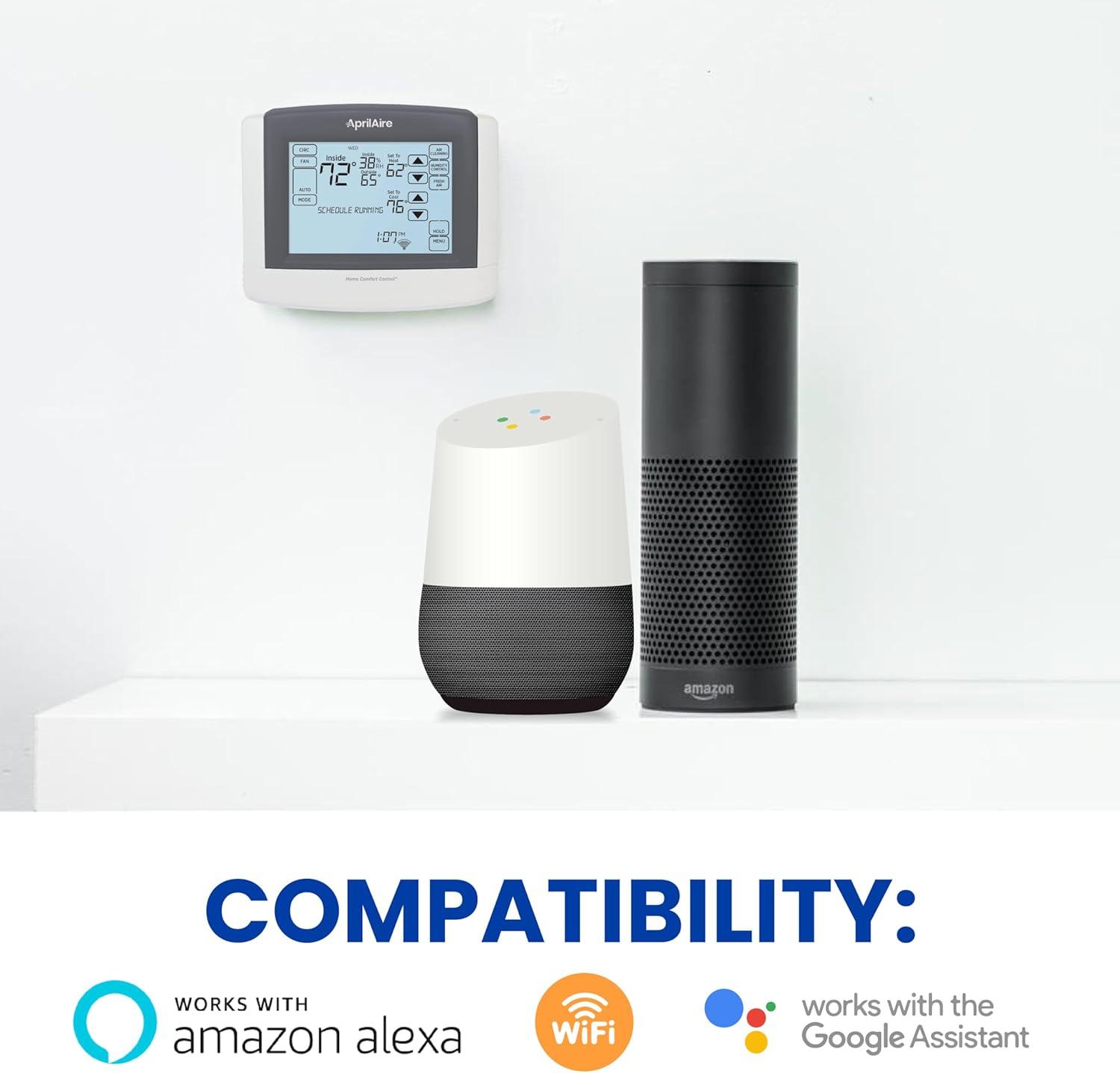 image:imageAprilAire 8910W WiFi Programmable Touchscreen Thermostat with IAQ Control Amazon Alexa and Google Assistant CompatibleWiFi MultiStage Univ wTot IAQ