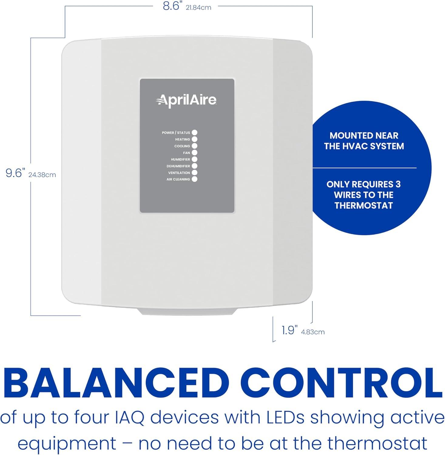 image:imageAprilAire 8910W WiFi Programmable Touchscreen Thermostat with IAQ Control Amazon Alexa and Google Assistant CompatibleWiFi MultiStage Univ wTot IAQ
