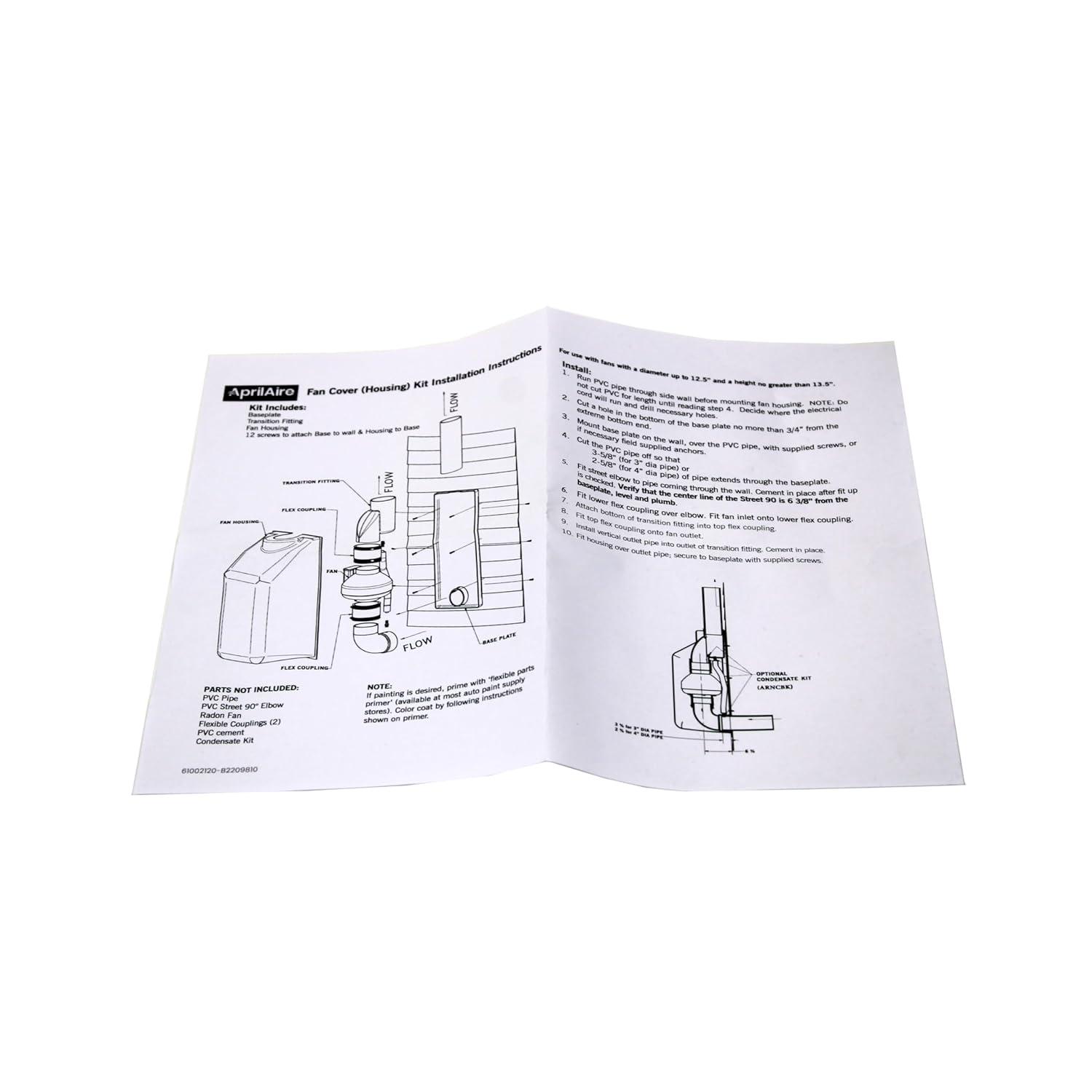 image:imageAprilAire ARNFHK Fan Housing Kit for Radon Mitigation Systems Fits AprilAire ARN15F ARN25F ARNHPF Easy Install