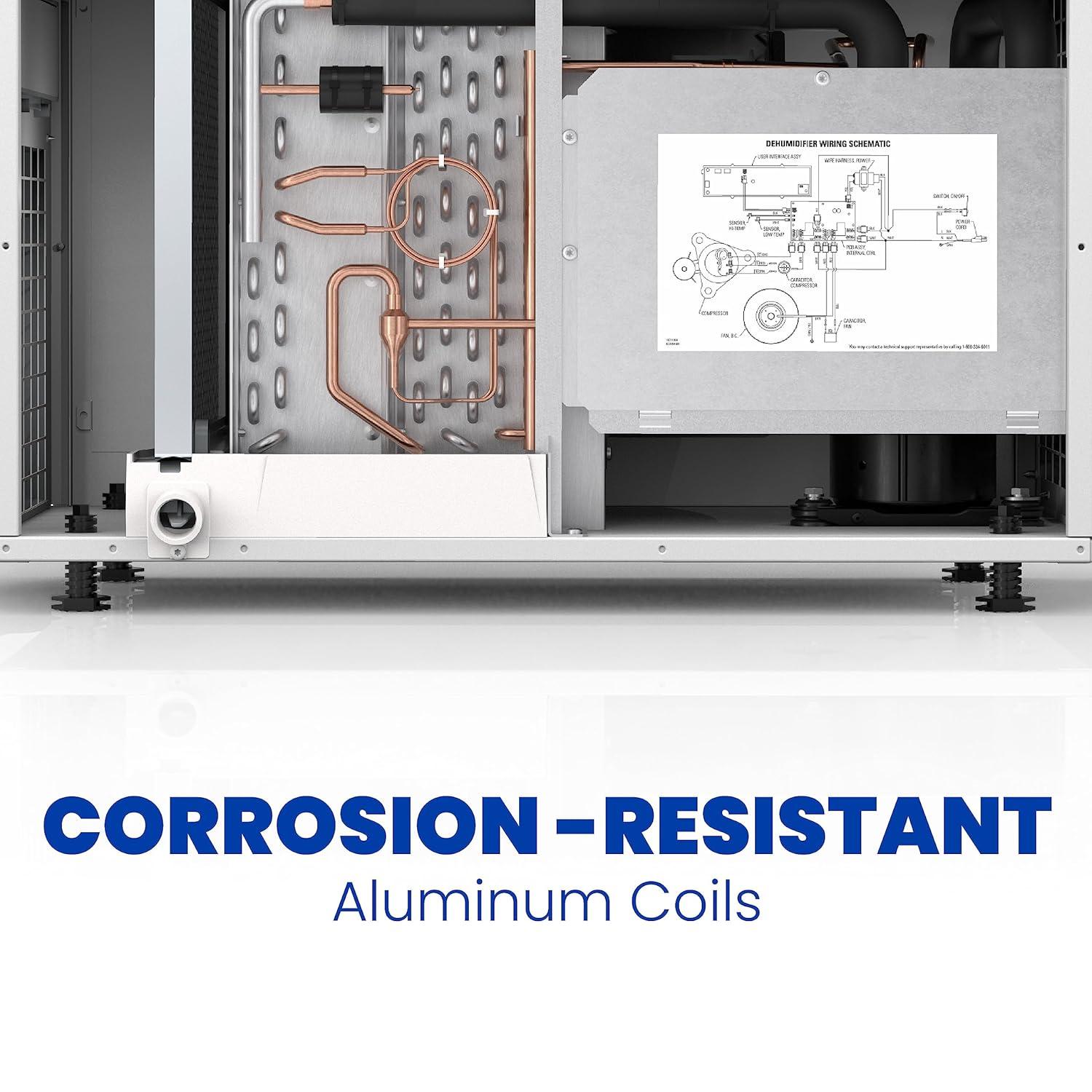 image:imageAprilAire E050PZ 50Pint ProfessionalGrade WholeHouse Dehumidifier with drain hose for up to 1600 Sq Ft with S86WMUPR WiFi Thermostat Drain Hose Condensate Pump Bracket and Hanging Kit