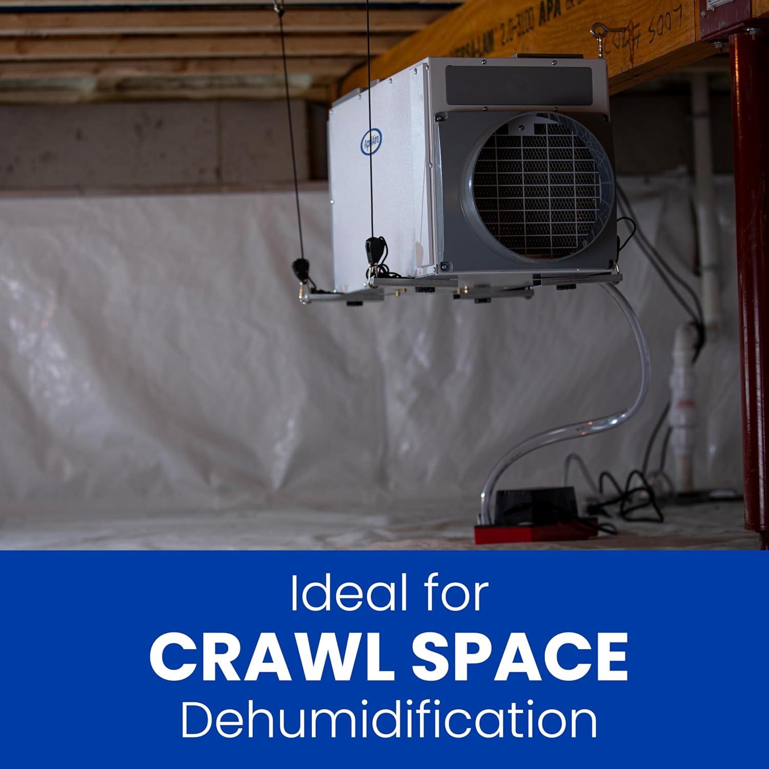image:imageAprilAire E070W Smart WiFi Crawl Space Dehumidifier 70Pint Commercial WholeHouse Dehumidifier for Basement Crawlspace amp Home up to 2200 Sq Ft with Pump Drain Hose Hanging Kit MERV 11 FilterDehumidifier wDIY Bundle