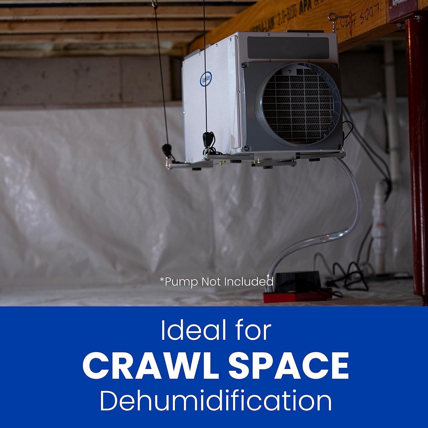 image:imageAprilAire E070W Smart WiFi Crawl Space Dehumidifier 70Pint Commercial WholeHouse Dehumidifier for Basement Crawlspace amp Home up to 2200 Sq Ft with Pump Drain Hose Hanging Kit MERV 11 FilterDehumidifier wWall Control