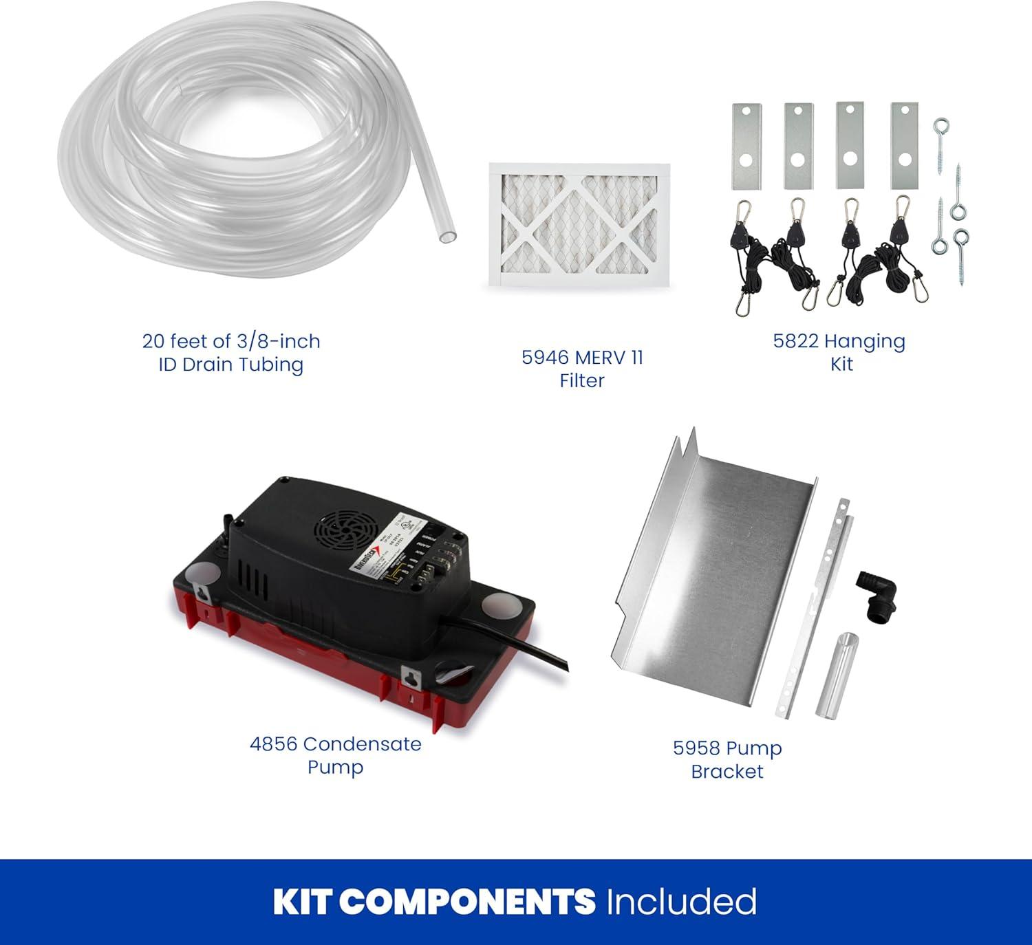 image:imageAprilAire E070W Smart WiFi Crawl Space Dehumidifier 70Pint Commercial WholeHouse Dehumidifier for Basement Crawlspace amp Home up to 2200 Sq Ft with Pump Drain Hose Hanging Kit MERV 11 FilterWiFi Dehumidifier wDIY Bundle