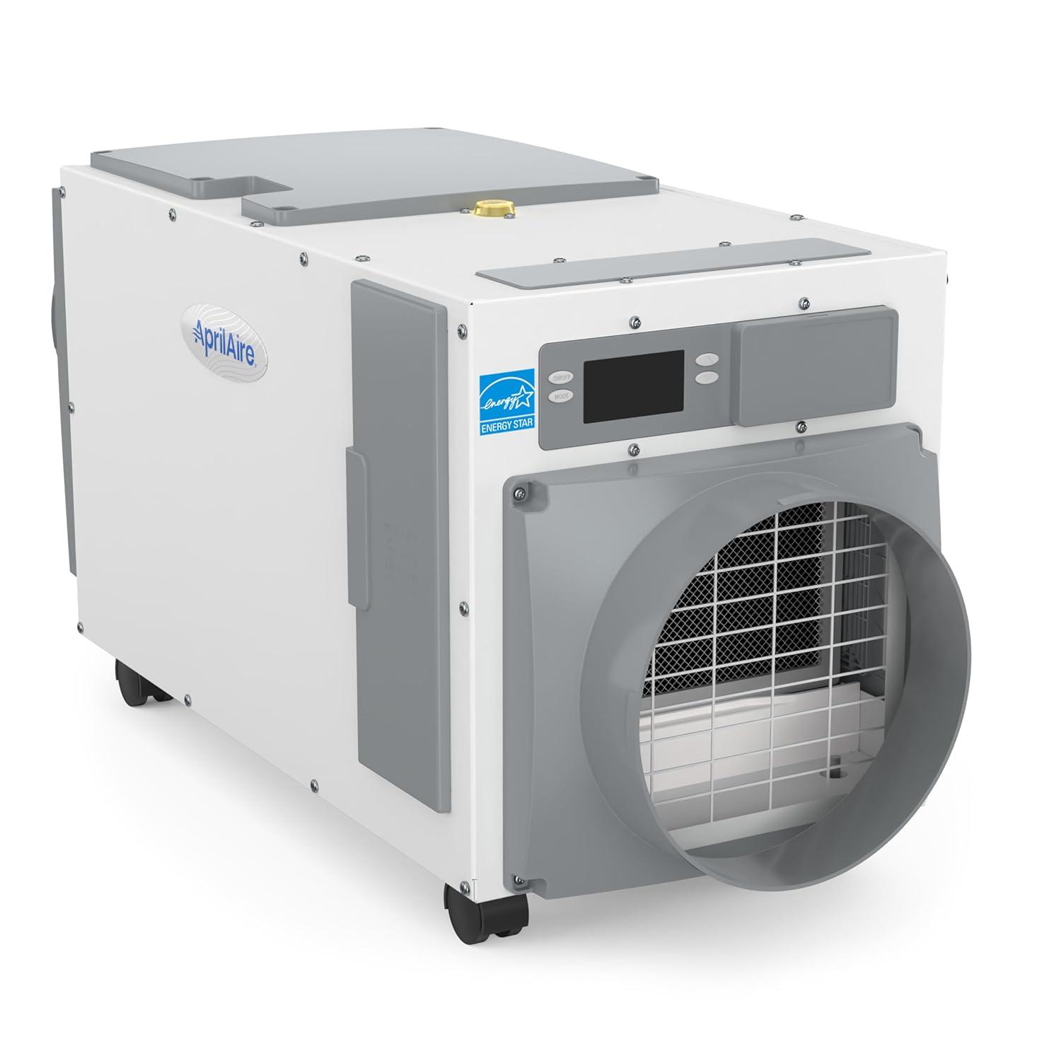 image:imageAprilAire E100C Pro 100Pint WholeHouse Dehumidifier with Castors Energy Star Certified CommercialGrade WholeHome Dehumidifier for Basement Crawlspace or Whole House up to 5500 sq ft