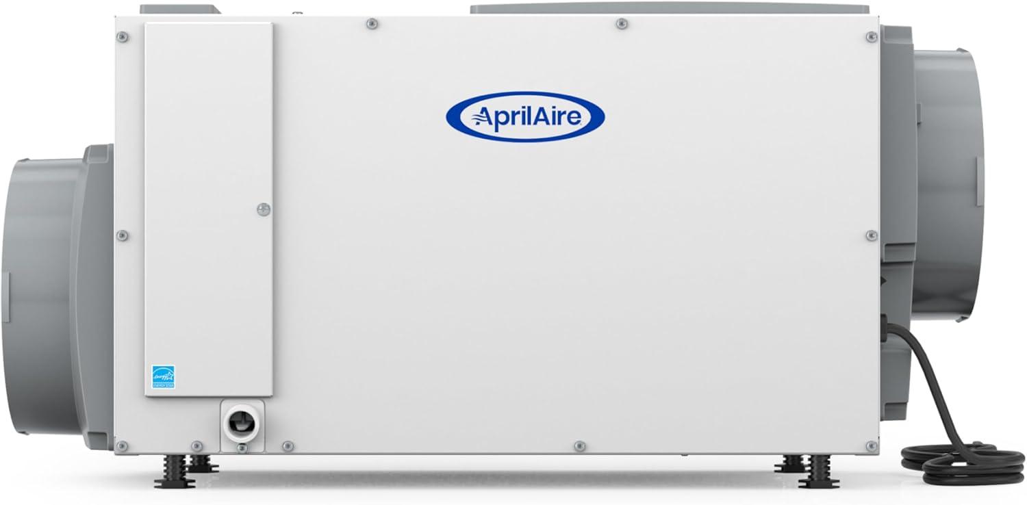 image:imageAprilAire E100W Smart WiFi WholeHouse Dehumidifier 100Pint ENERGY STAR Commercial Dehumidifier for Basement Crawl Space amp Home up to 4400 SqFt with Pump Drain Hose Hanging Kit MERV 11 FilterDehumidifier
