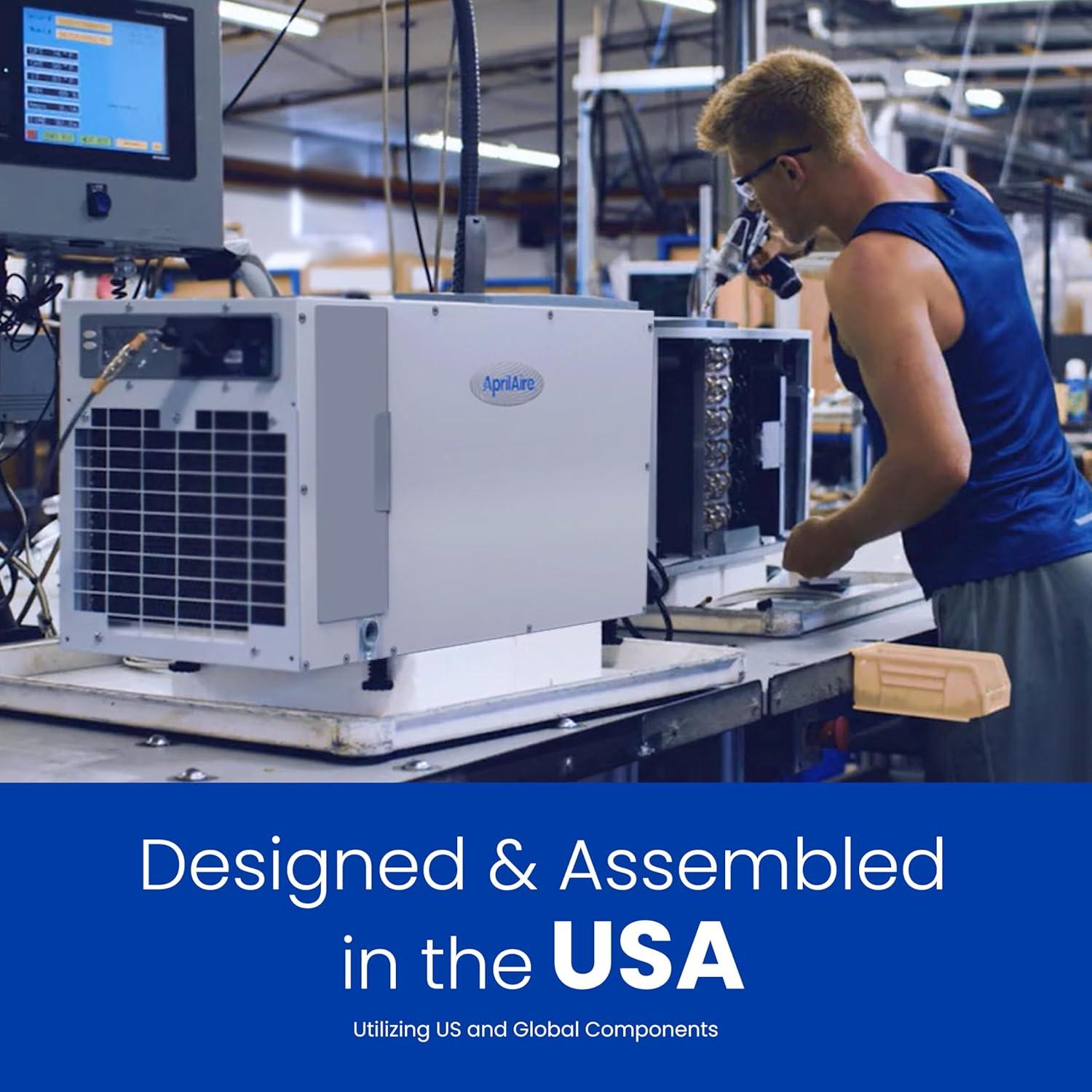 image:imageAprilAire E100W Smart WiFi WholeHouse Dehumidifier 100Pint ENERGY STAR Commercial Dehumidifier for Basement Crawl Space amp Home up to 4400 SqFt with Pump Drain Hose Hanging Kit MERV 11 FilterDehumidifier wDIY Bundle