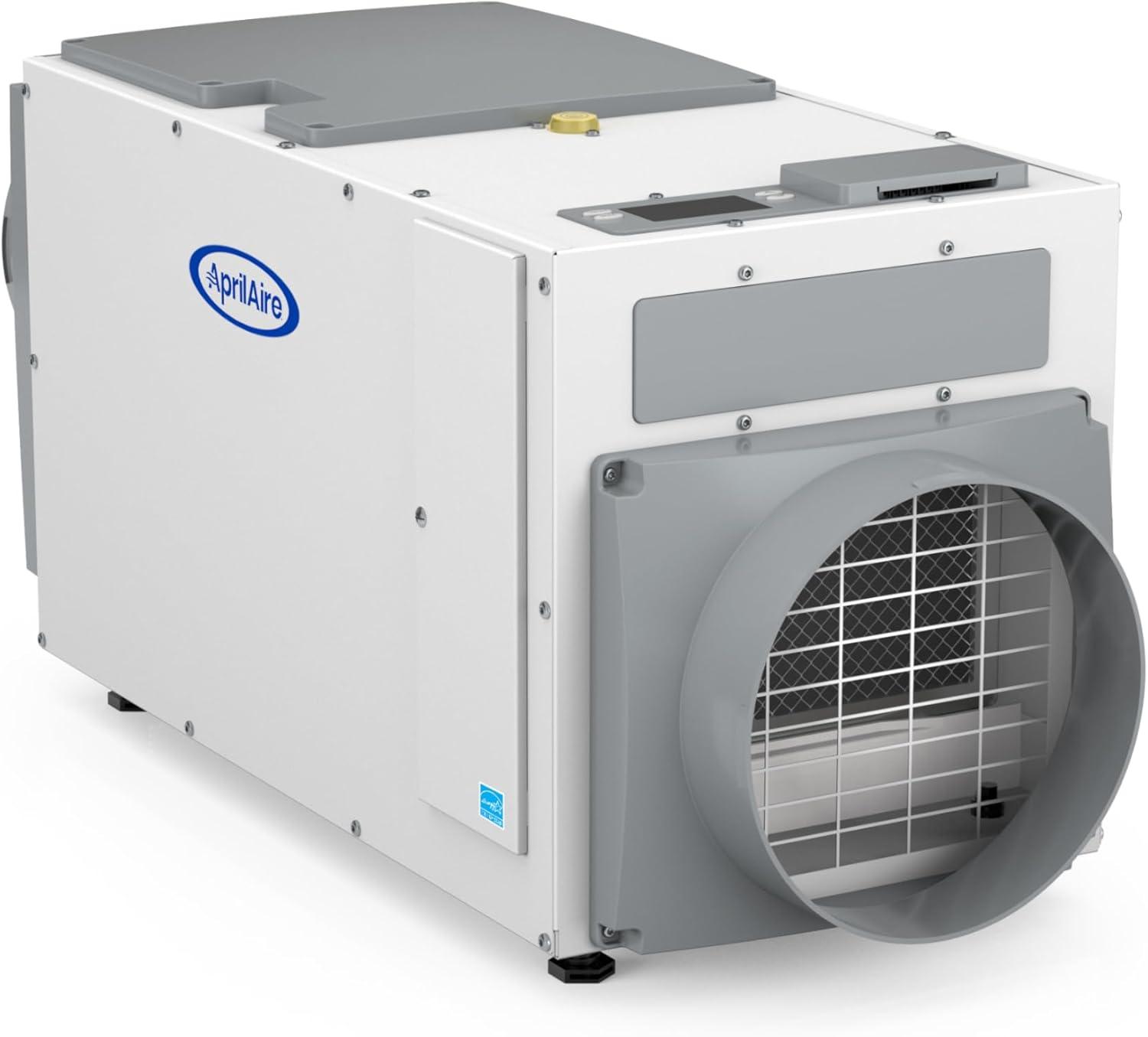 image:imageAprilAire E100W Smart WiFi WholeHouse Dehumidifier 100Pint ENERGY STAR Commercial Dehumidifier for Basement Crawl Space amp Home up to 4400 SqFt with Pump Drain Hose Hanging Kit MERV 11 FilterDehumidifier