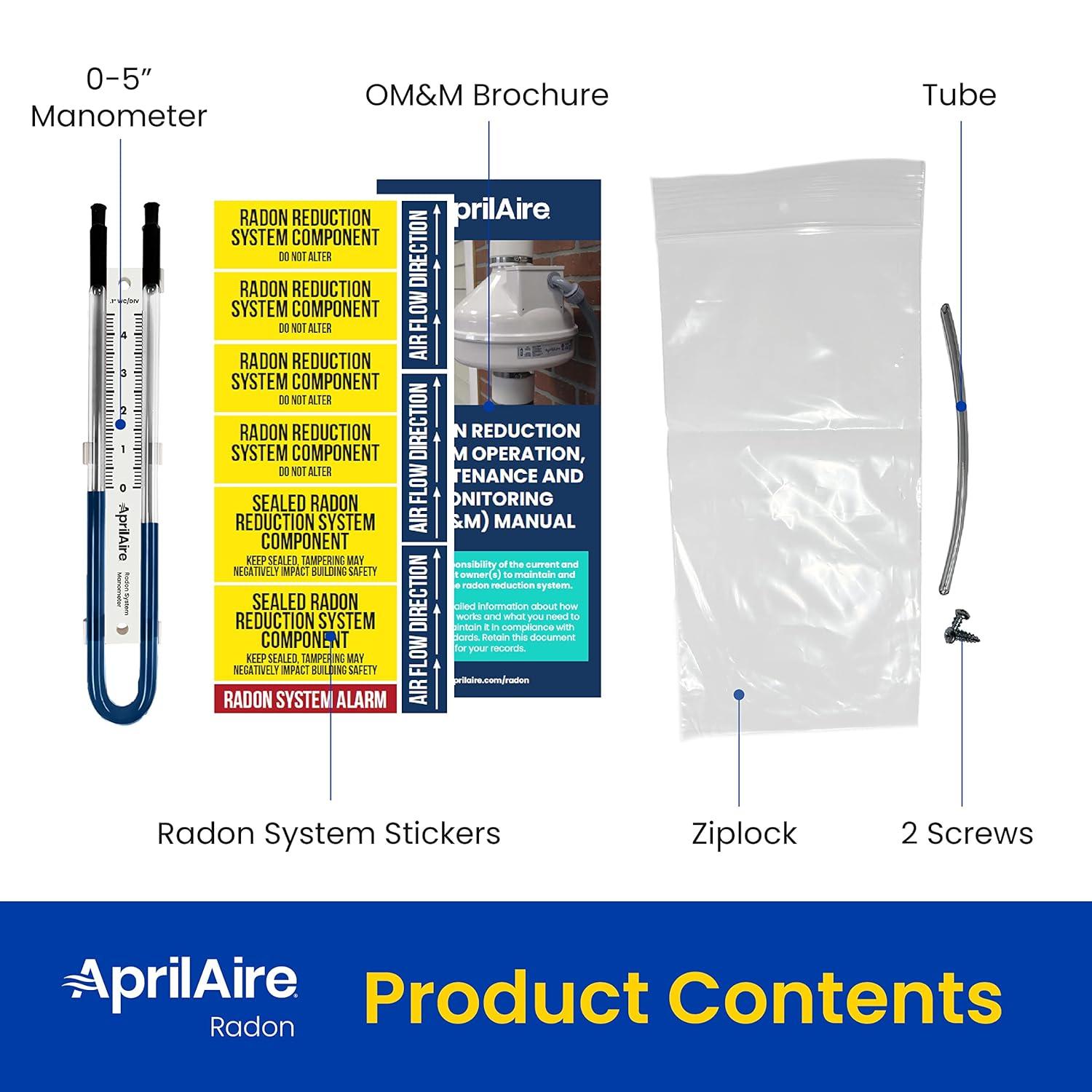 image:imageAprilAire Easy to Read 05 Manometer Radon Manometer ARN05M