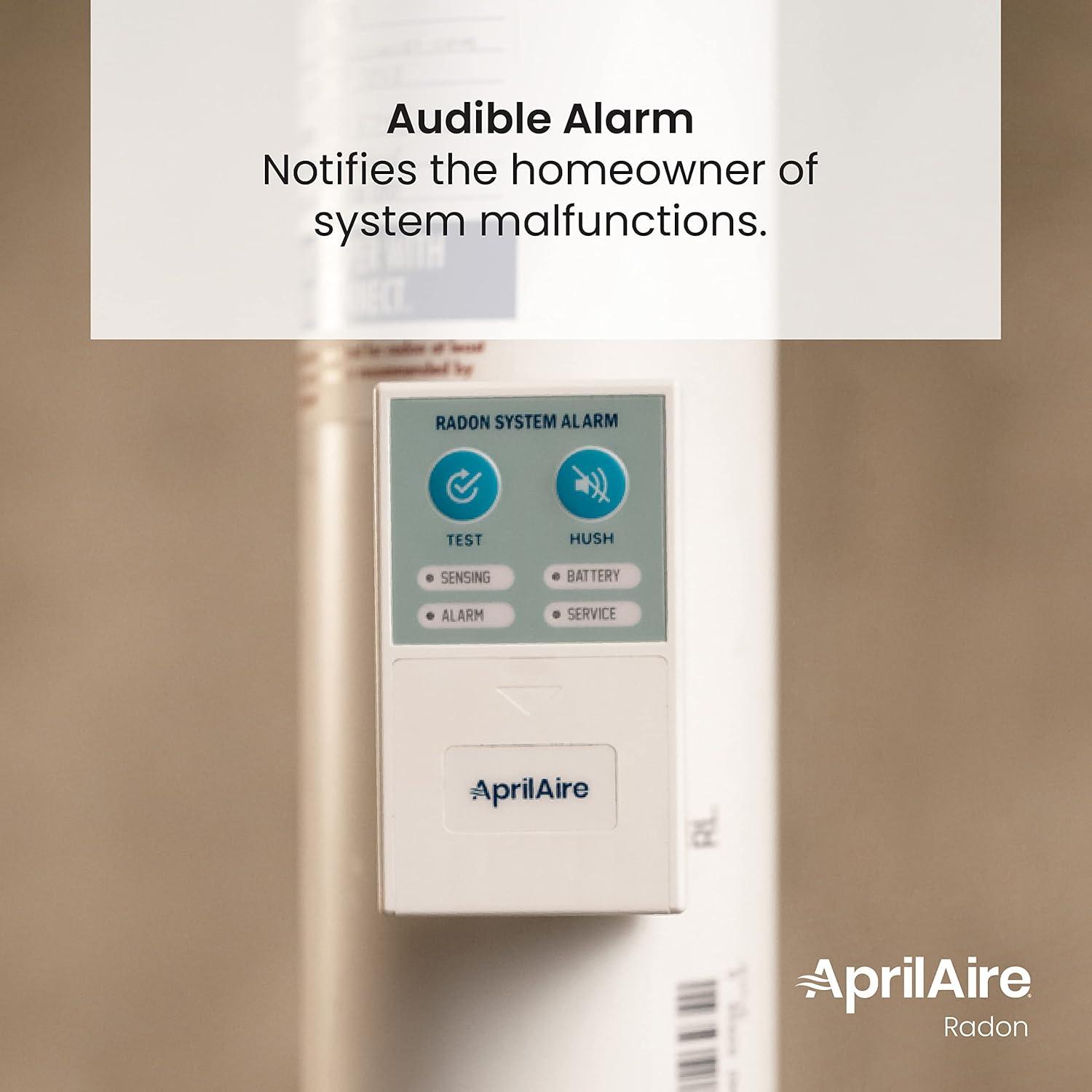 image:imageAprilAire Radon System Alarm PPS Technology Easy to use Easy Installation Battery Operated Vacuum Sensing ARNALM