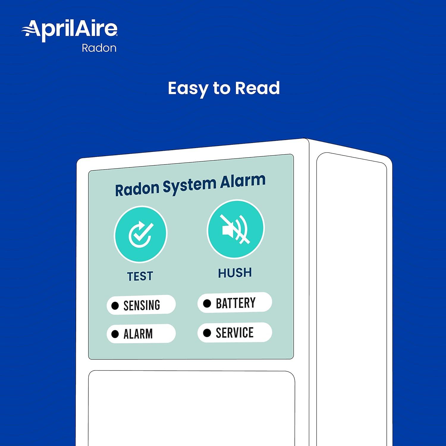 image:imageAprilAire Radon System Alarm PPS Technology Easy to use Easy Installation Battery Operated Vacuum Sensing ARNALM
