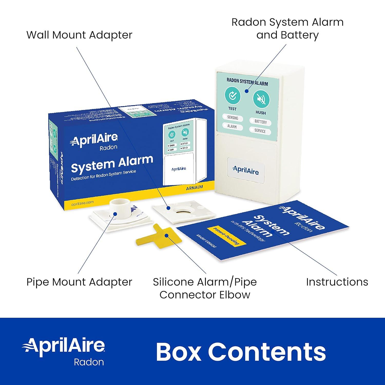 image:imageAprilAire Radon System Alarm PPS Technology Easy to use Easy Installation Battery Operated Vacuum Sensing ARNALM